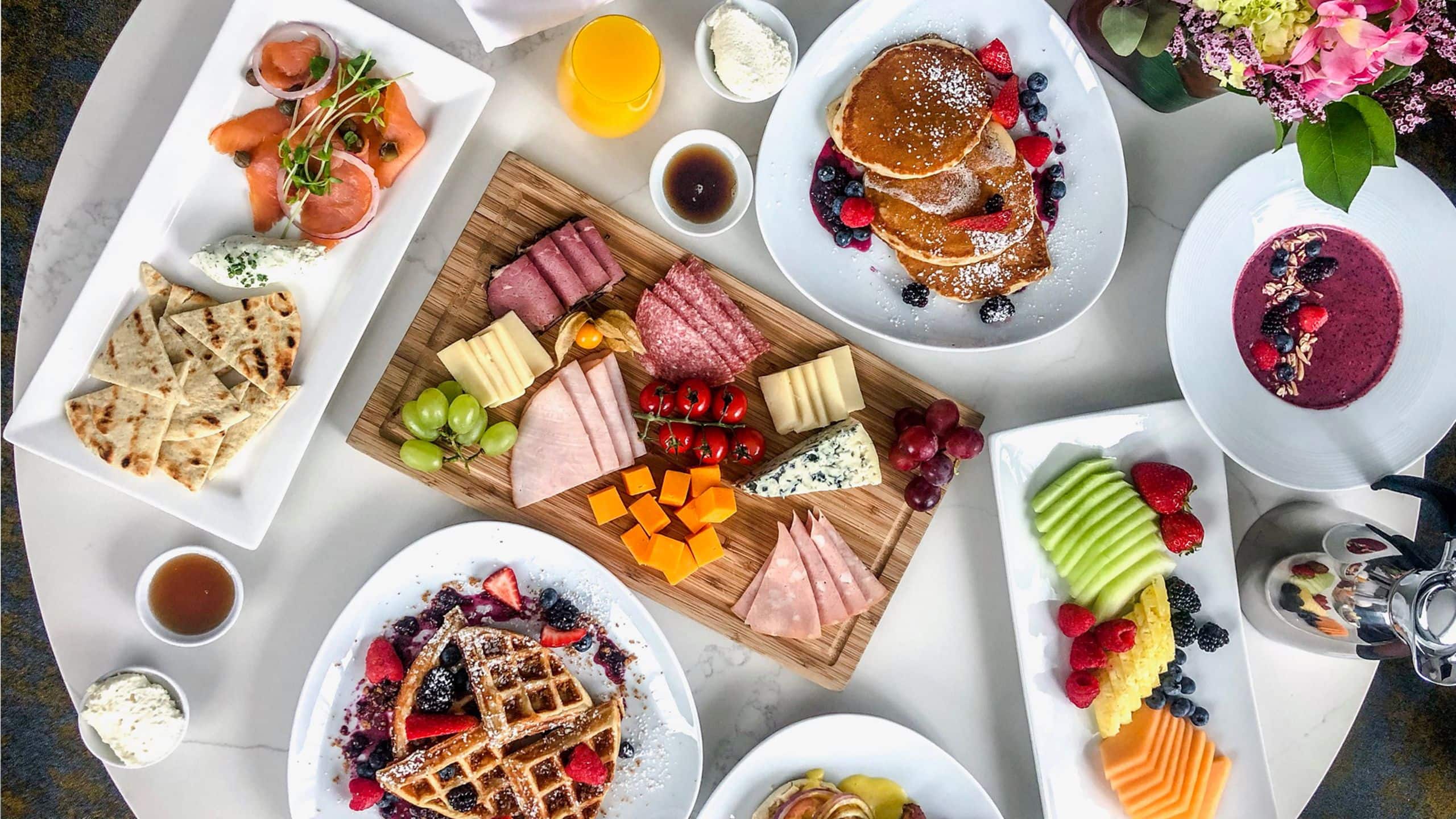 Hotel X Toronto In Room Dining Food Spread