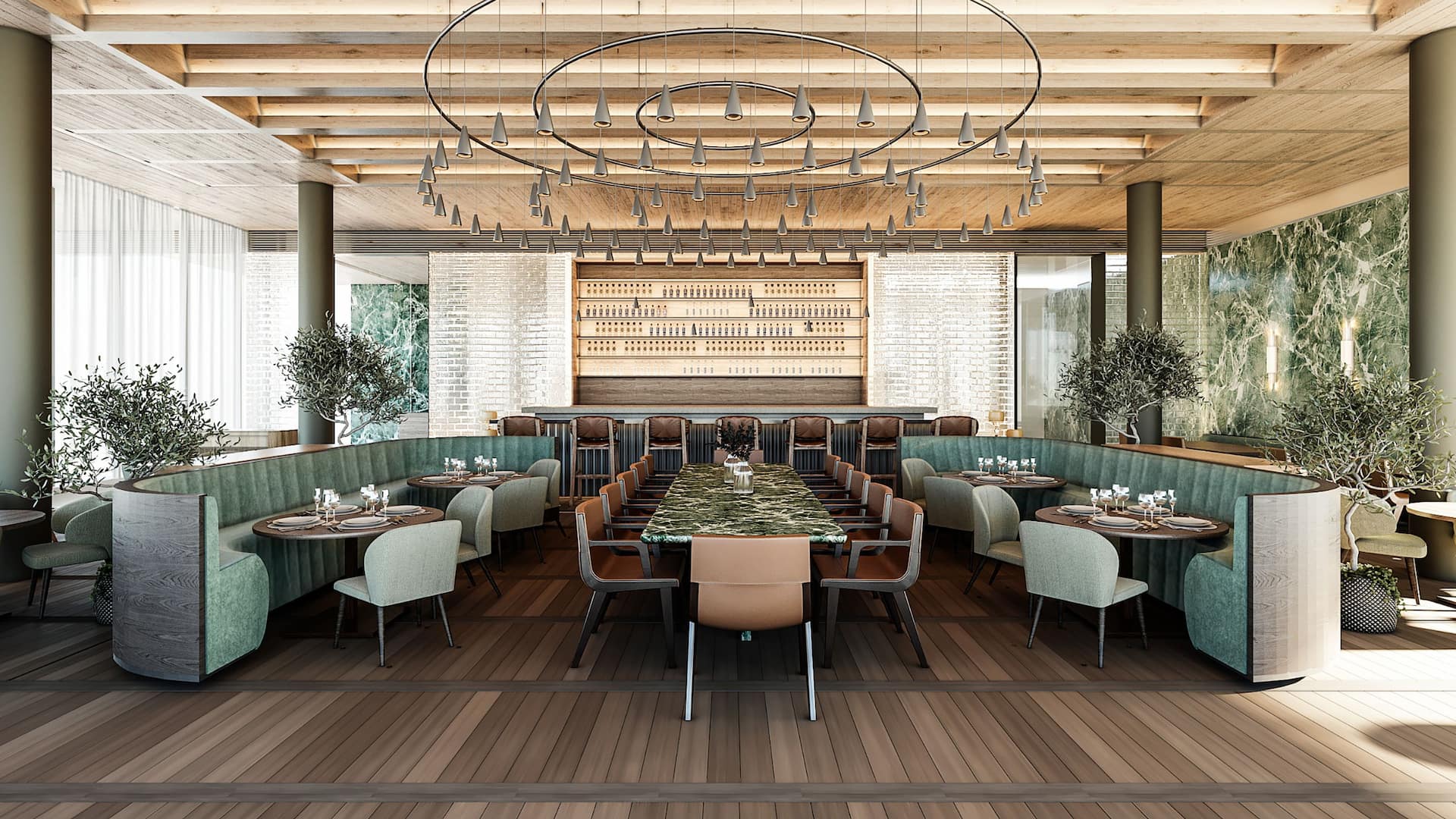 Grand Hyatt Cancun Beach Resort Quattro Restaurant And Bar Rendering