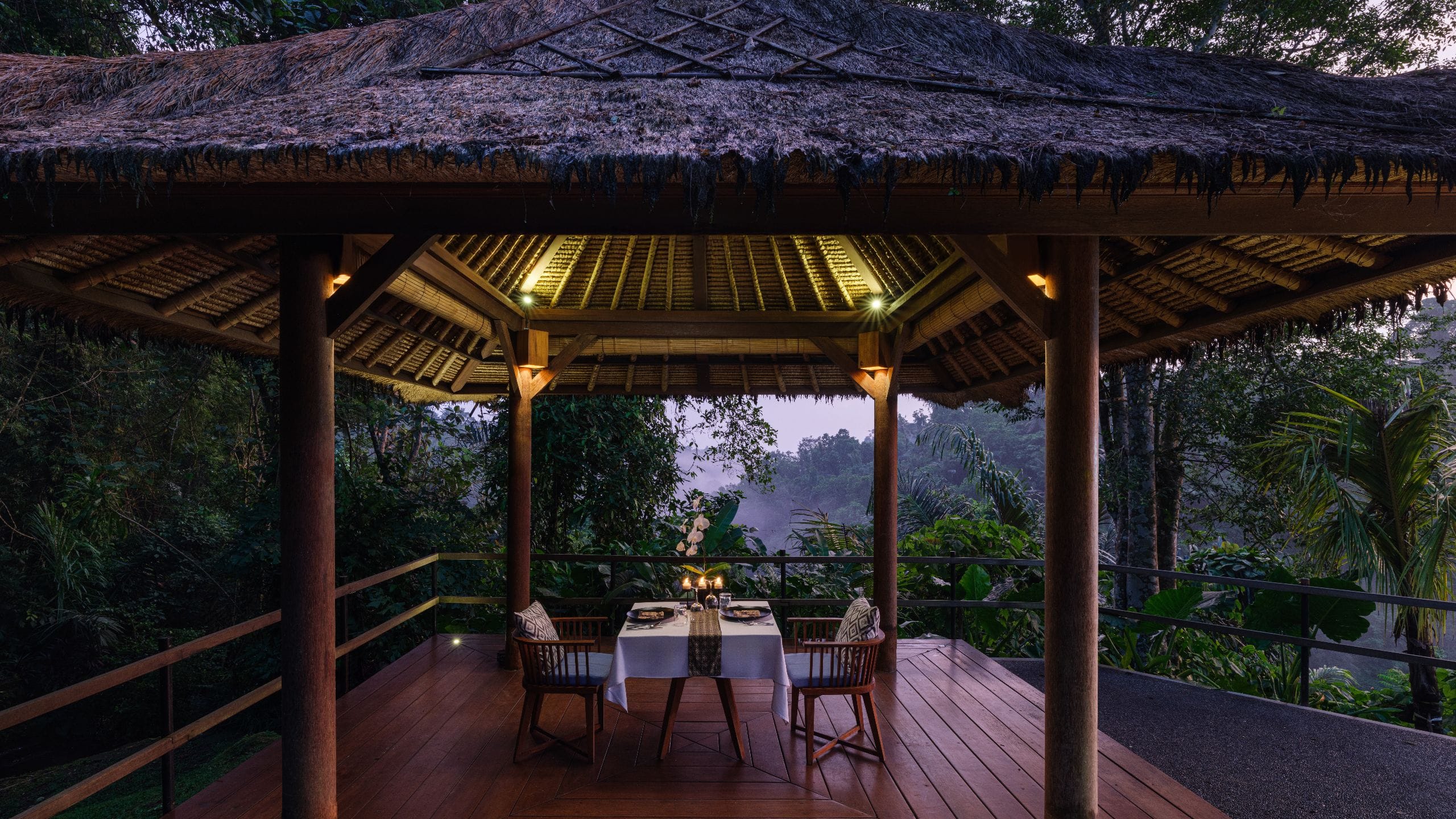 Alila Ubud Bale Bengong Evening Set Up