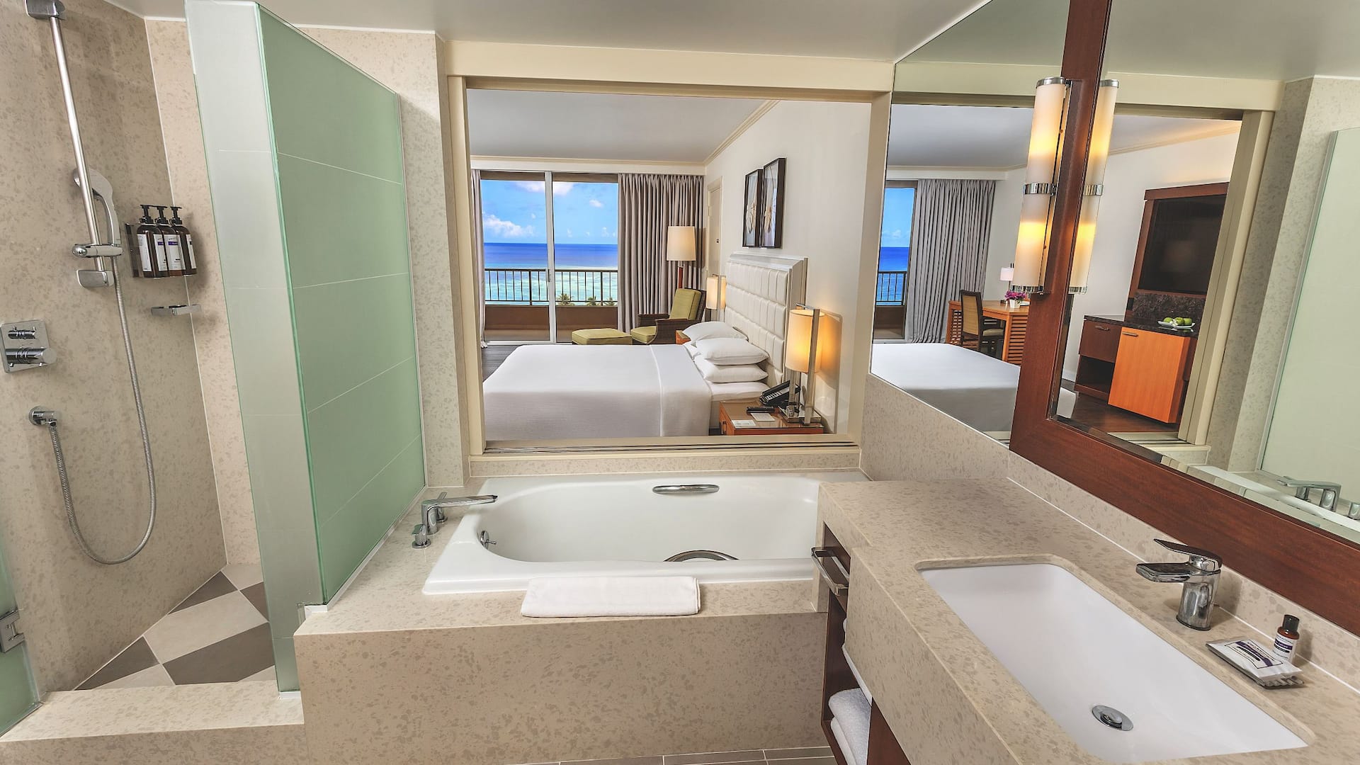 2 of 5 Hyatt Regency Guam King Bed Ocean Front Renovated Bathroom