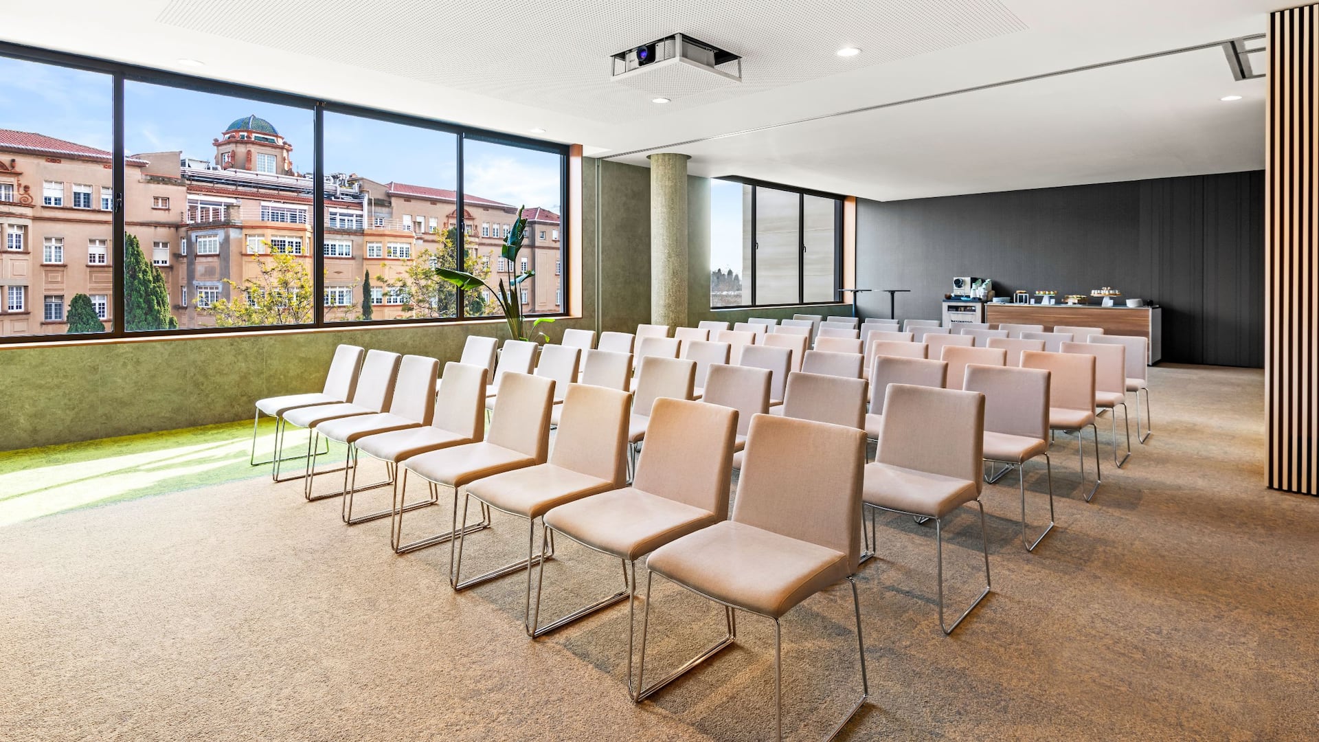 6 of 8 Grand Hyatt Barcelona Garden A Theater Set Up