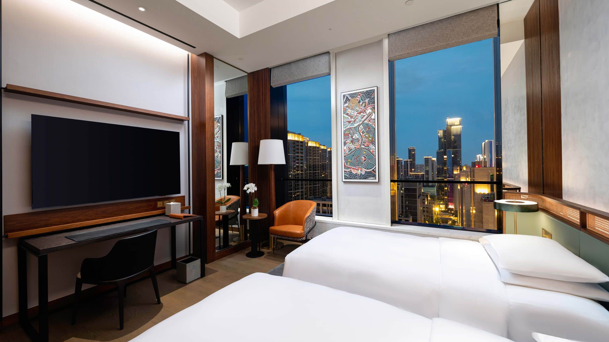 Mumian Hangzhou Guestroom Two Twin Beds