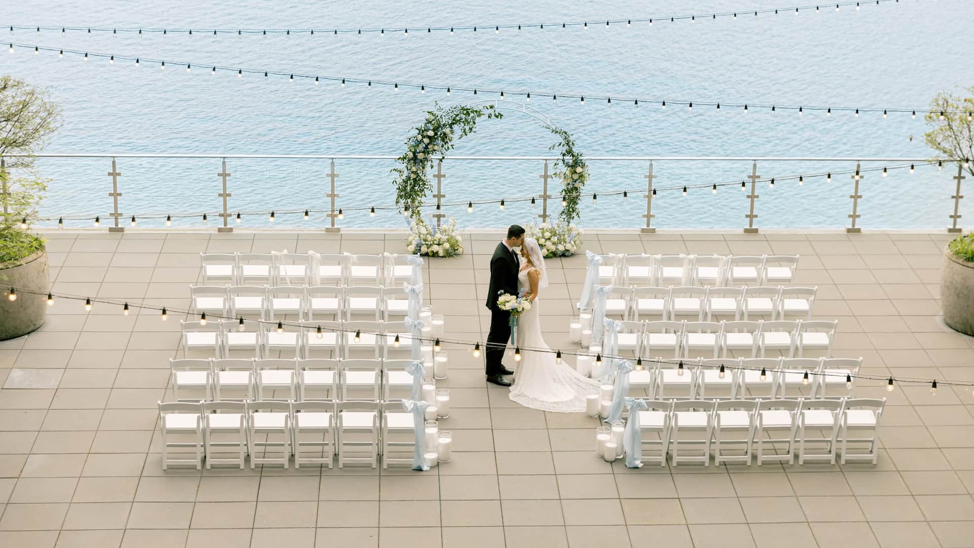 Hyatt Regency Lake Washington at Seattle's Southport Mercer Terrace Ariel Ceremony View