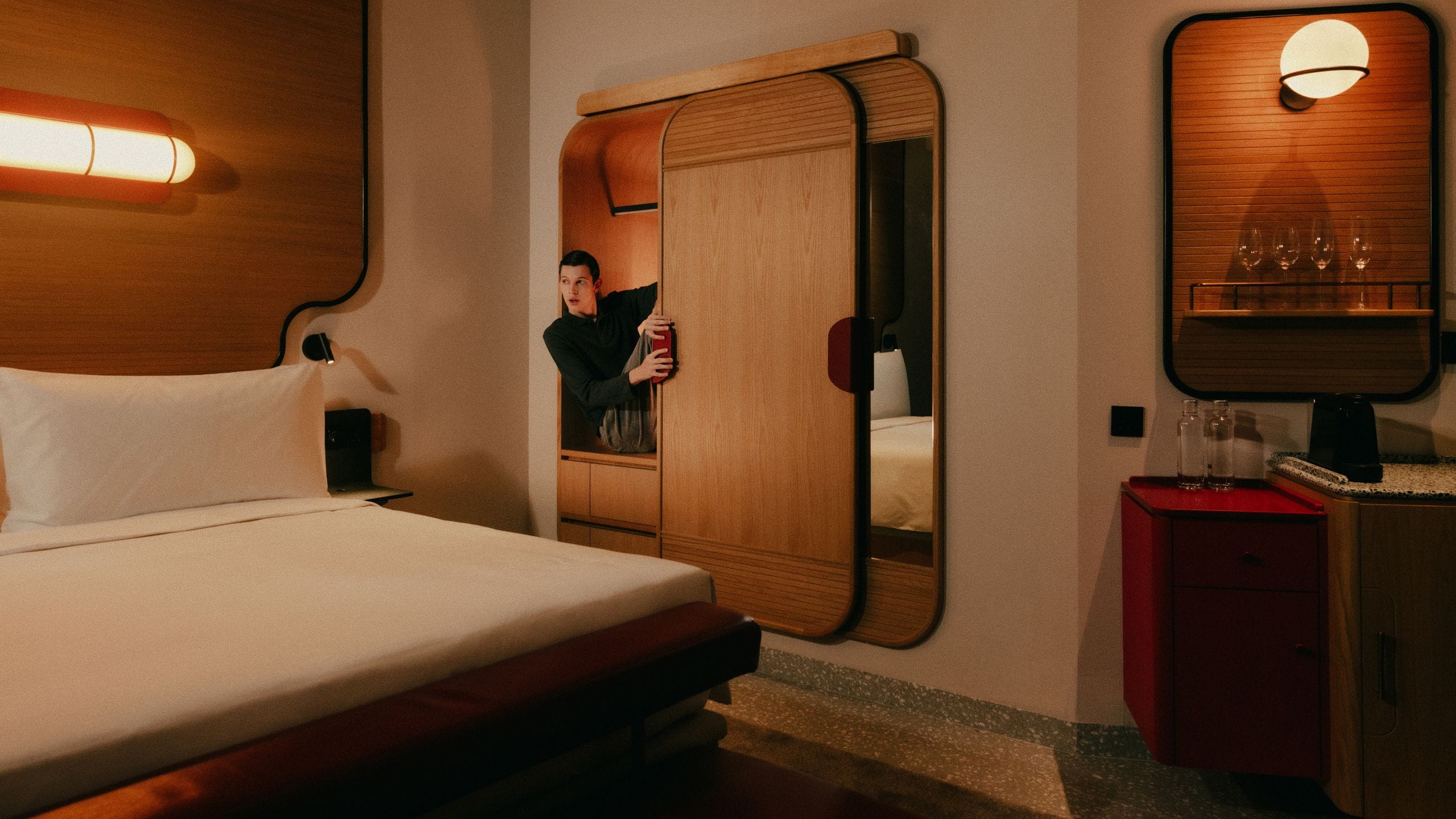 The Standard, Singapore Guestroom Closet Male Seated