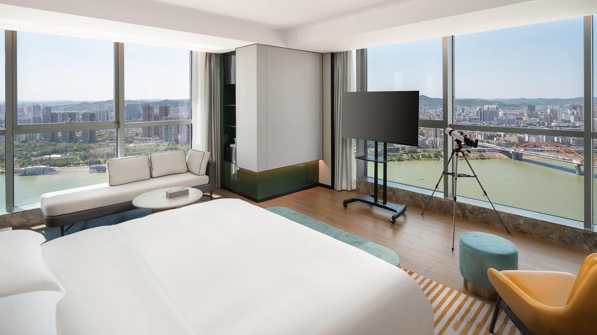 Hyatt Place Nanchong Gaoping King River View Suite Bedroom