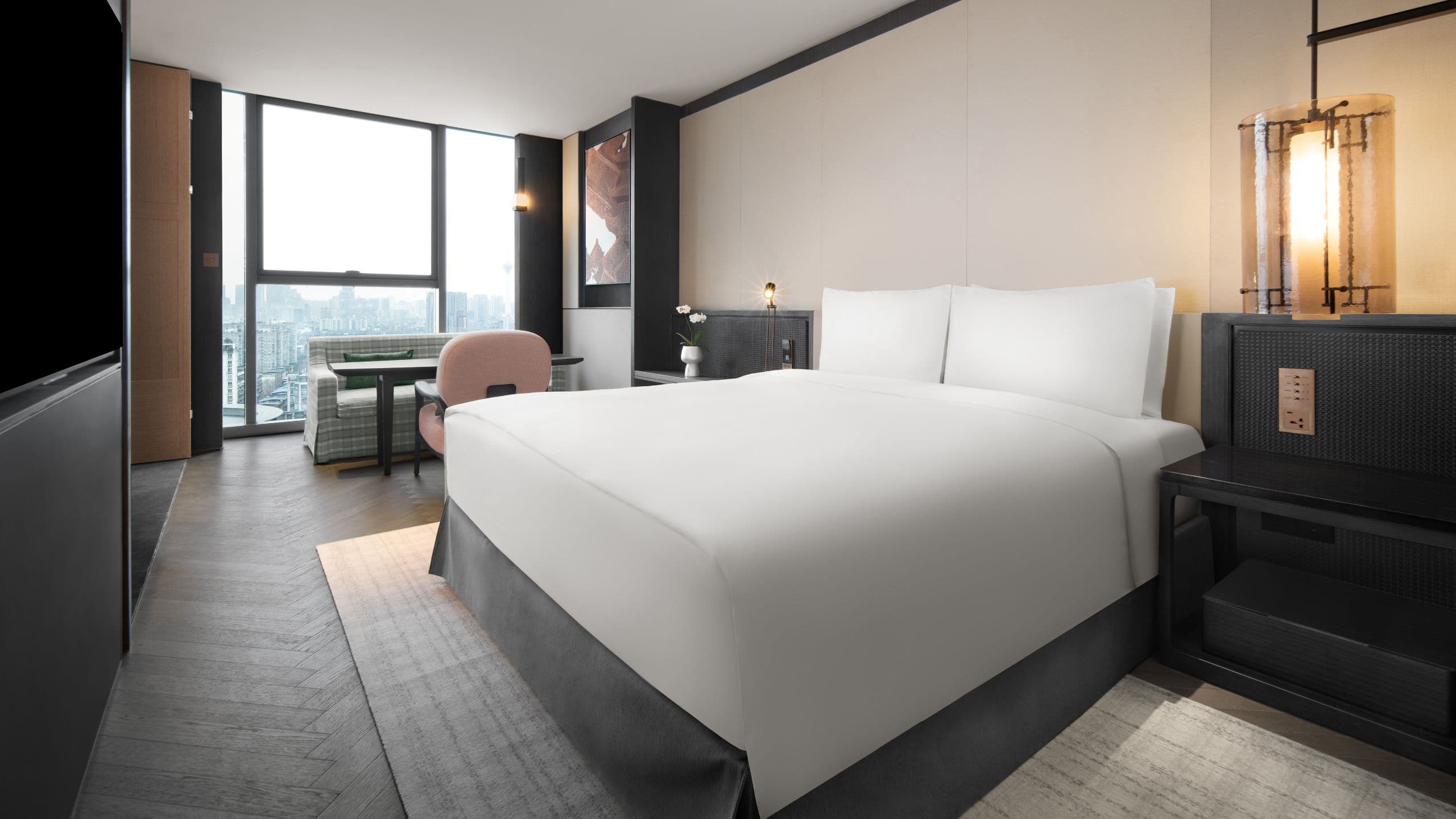 Mumian Chengdu One King Bed Garden View