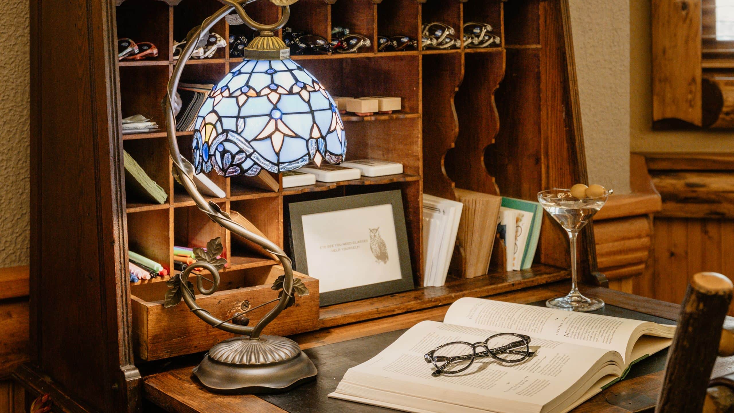 2 of 3 The Chatwal Lodge Desk Detail Shot