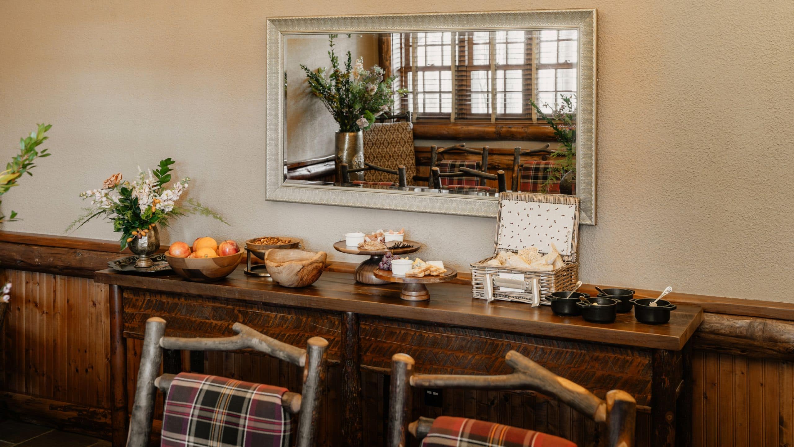 3 of 4 The Chatwal Lodge Meeting Space Food Setup