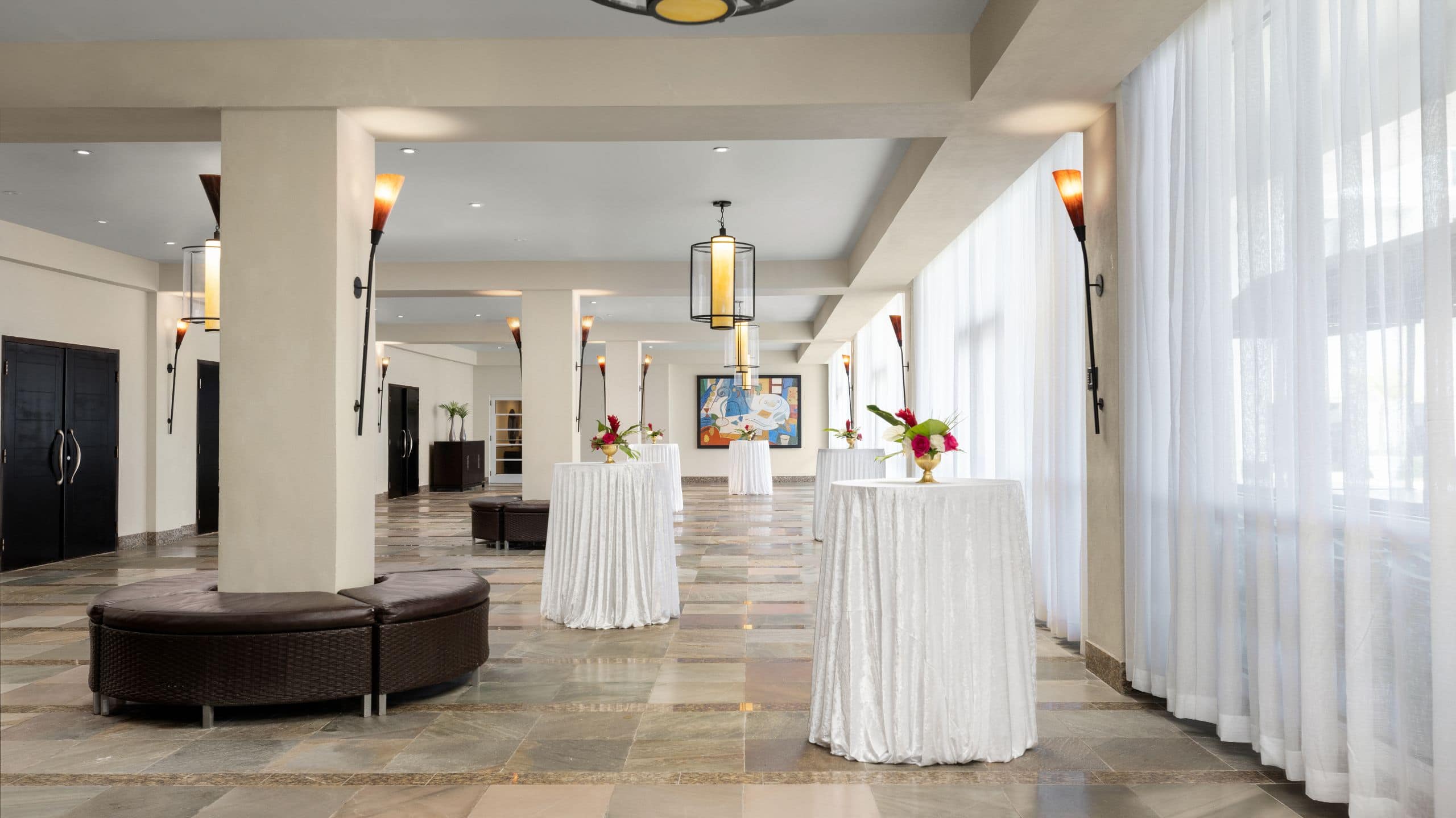 Dreams Rose Hall Ballroom Foyer Cocktail Set Up