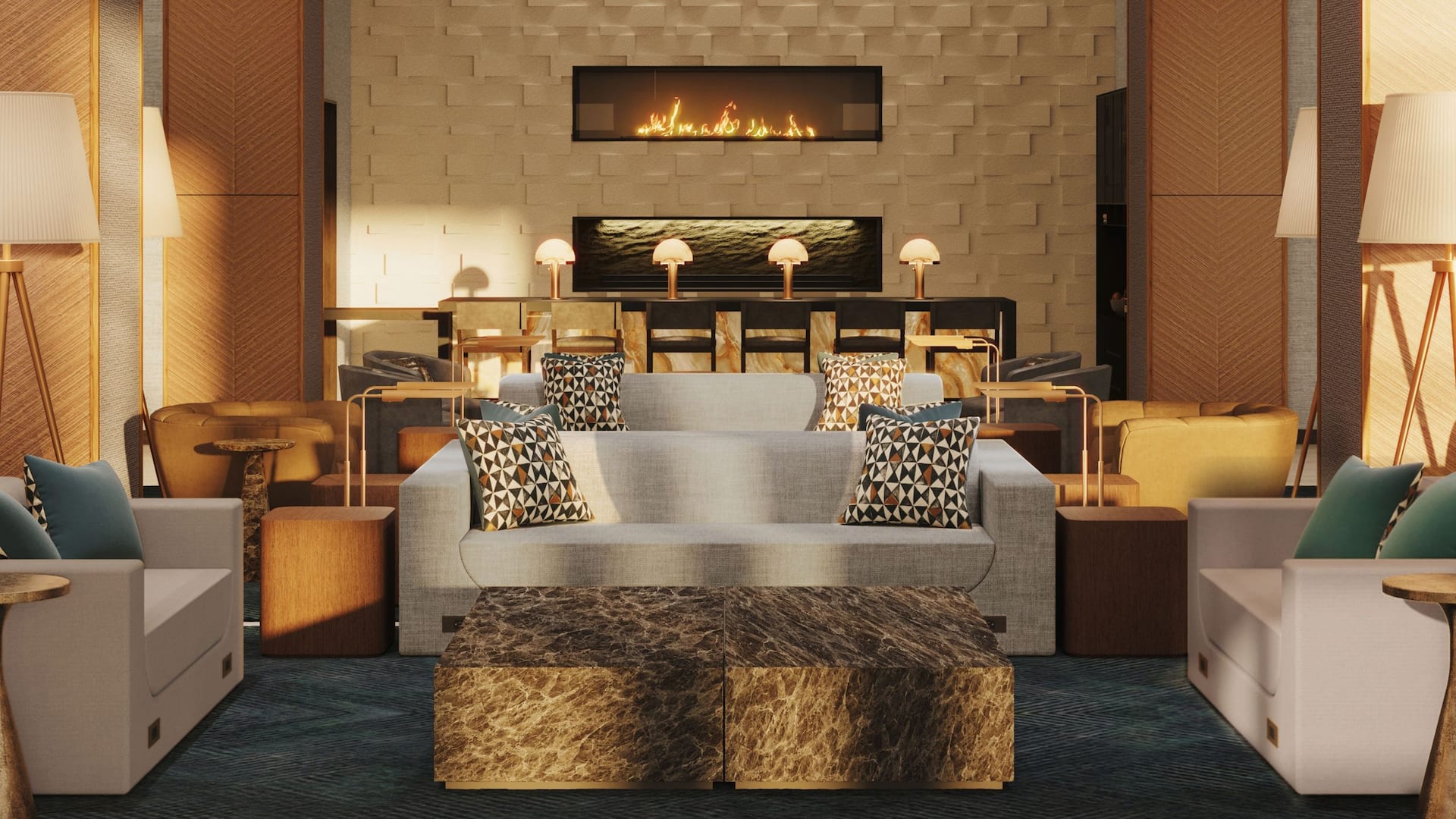 Grand Hyatt Denver Lobby Seating Area