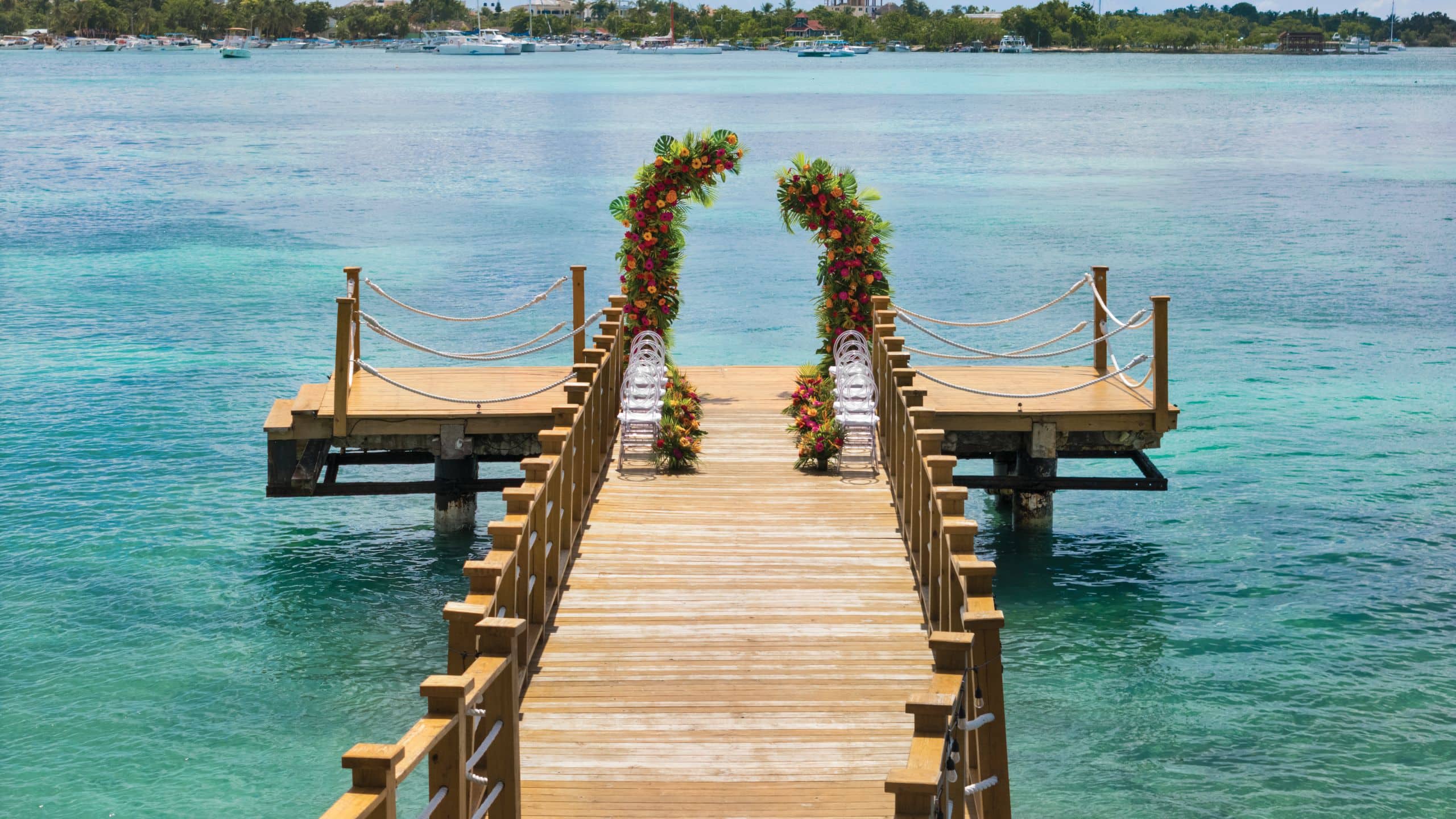 Dreams Bayahibe La Romana Pier Wedding Set Up