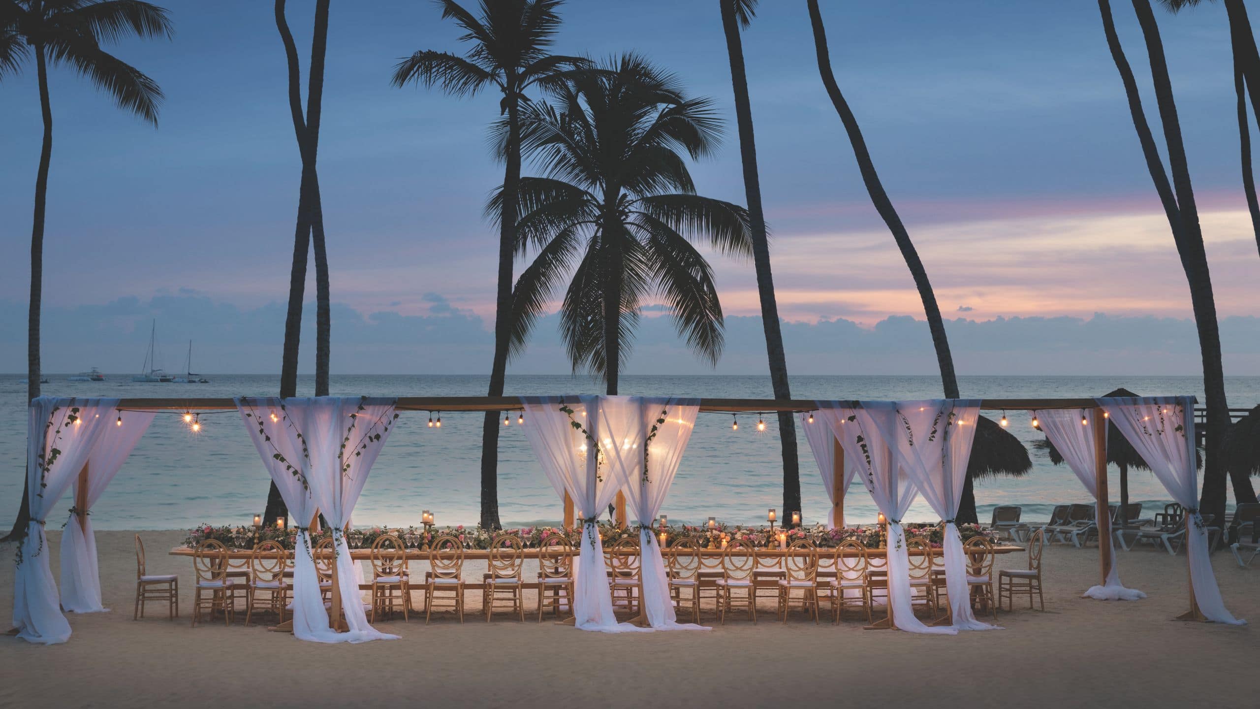 Secrets Bayahibe La Romana Beach Wedding Setup
