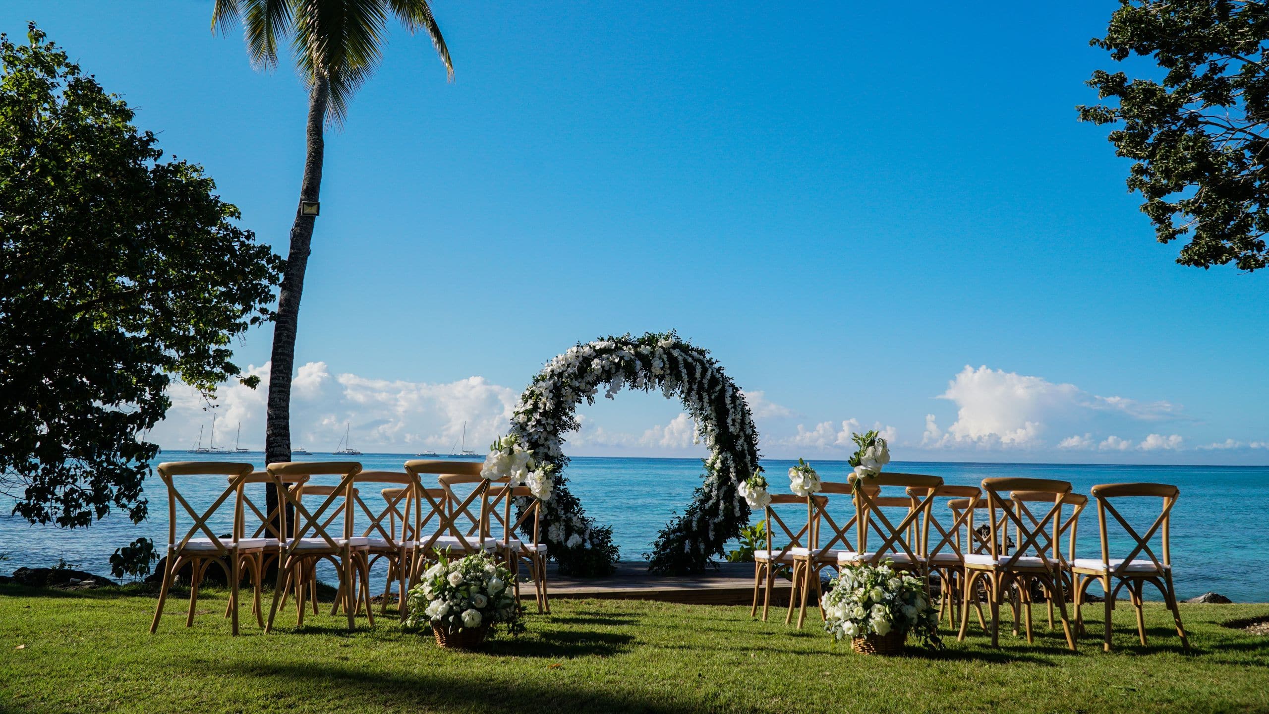 Secrets Bayahibe La Romana Garden Beach View Wedding Setup