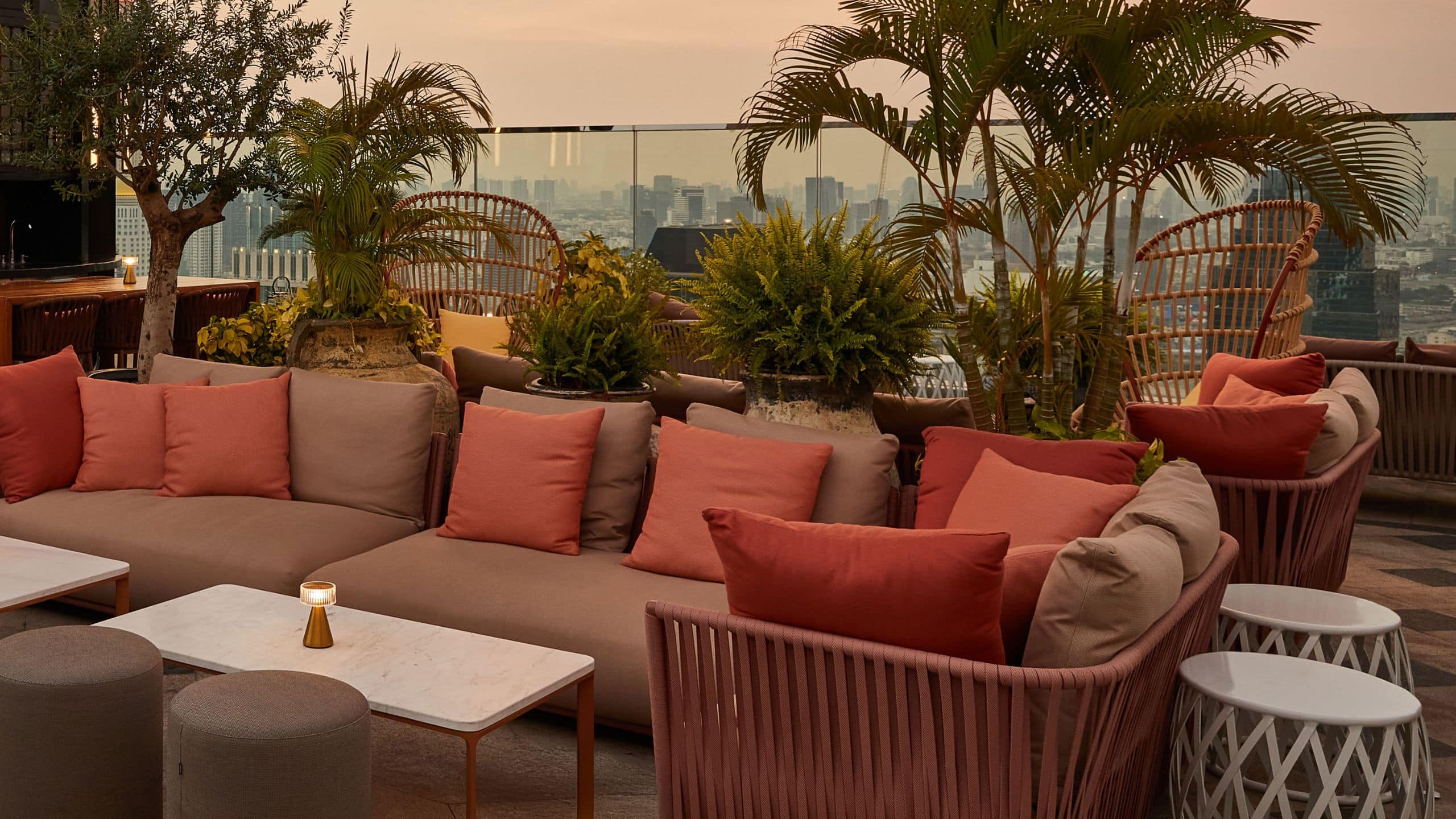 Park Hyatt Bangkok Penthouse Rooftop Bar With Sunset