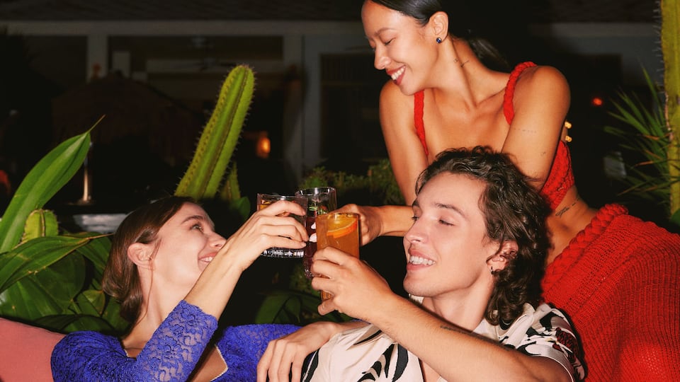 Friends Drinking Together