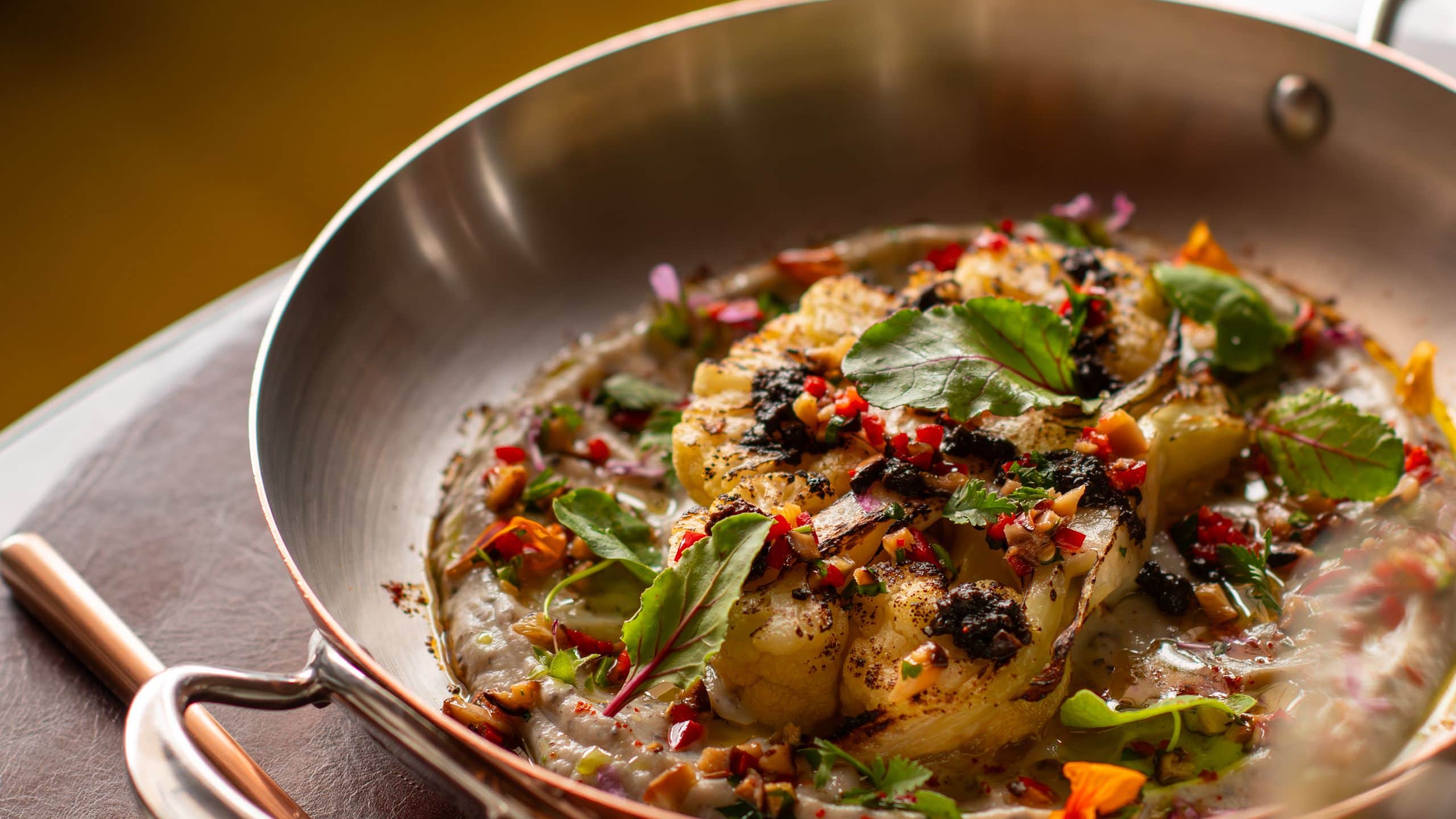 Park Hyatt Marrakech Tfaya Brasserie Arabesque Dinner Vegan Roasted Cauliflower