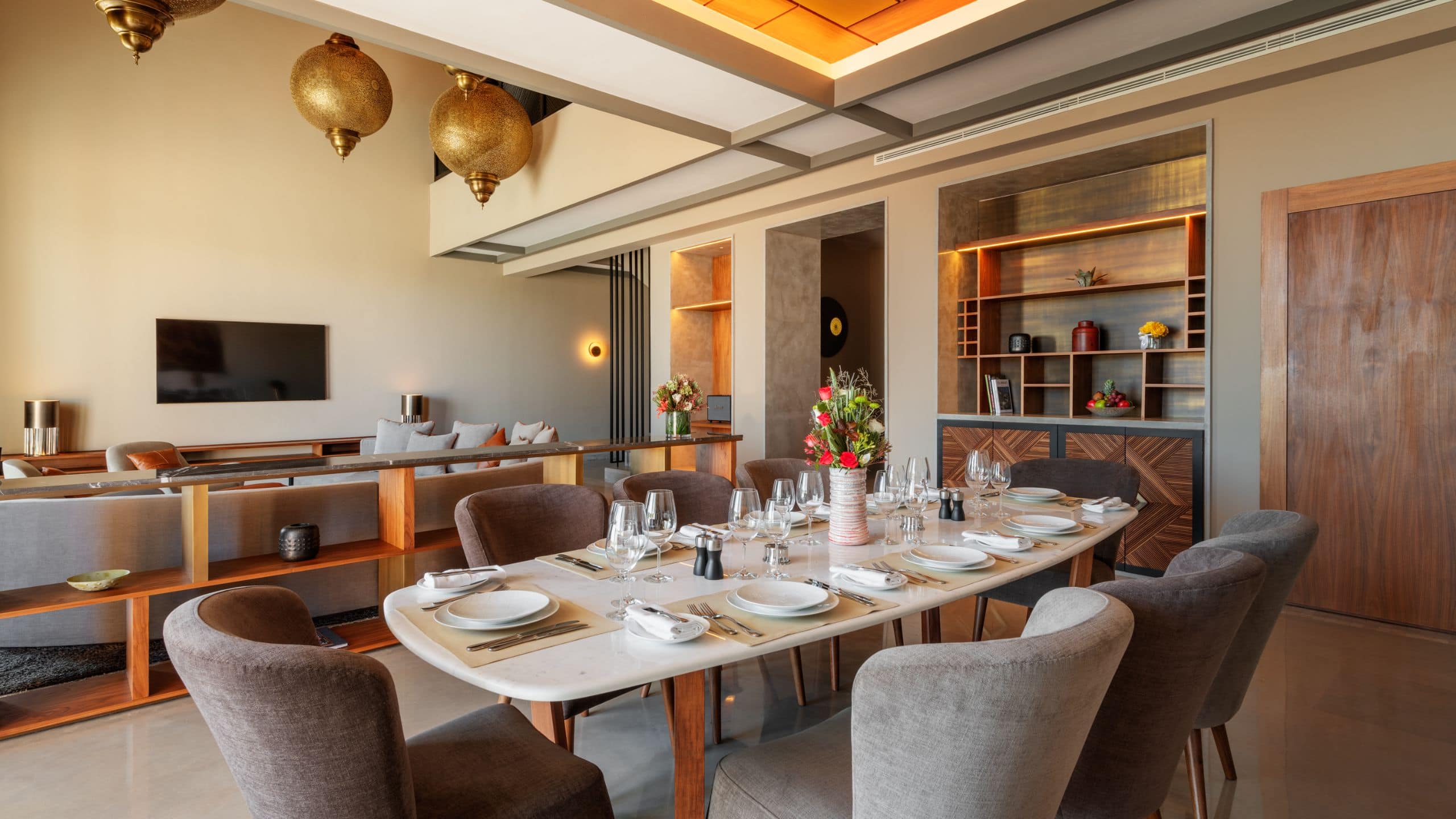 Park Hyatt Marrakech Duplex Suites Living Room Table Settings