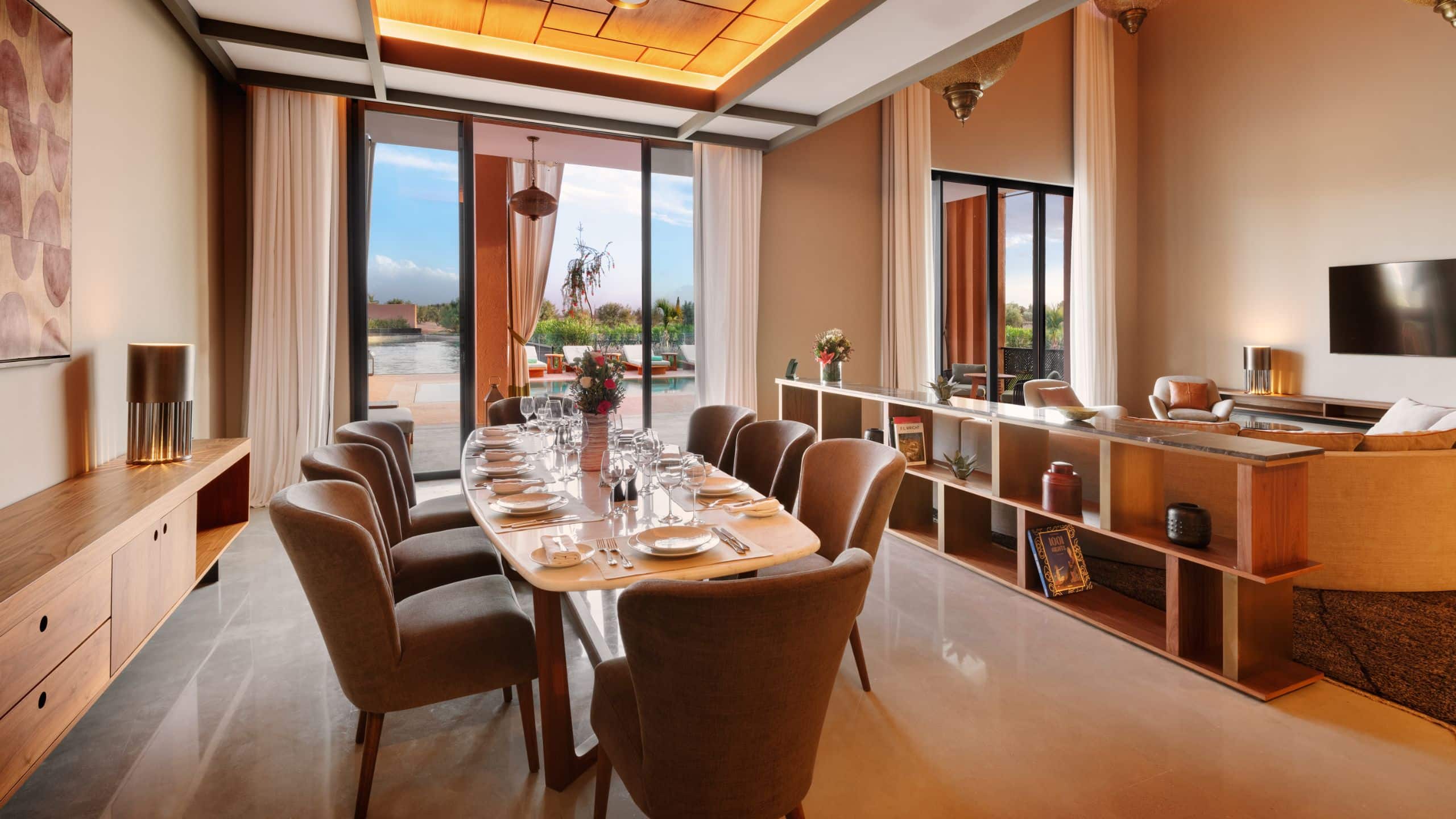 Park Hyatt Marrakech Duplex Suites Living Room Table Settings Outdoor