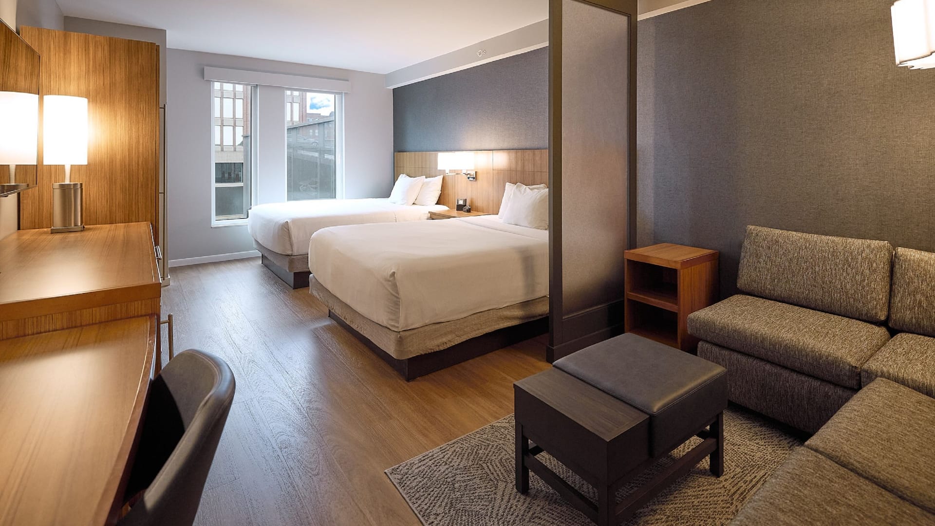 Hyatt Place Portland Downtown-Old Port Square Pwmzp Guestroom Two Queen Beds Details