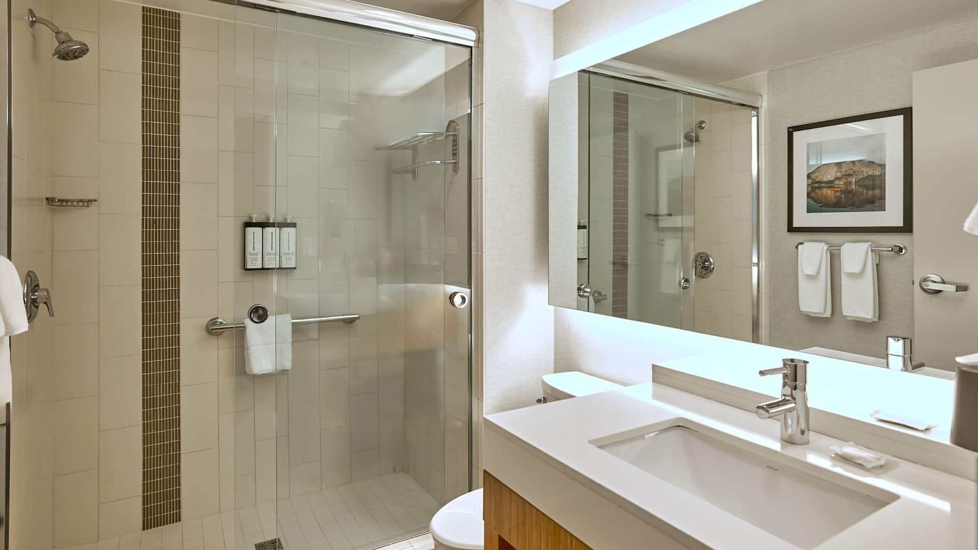 Hyatt Place Portland Downtown-Old Port Square Pwmzp Bathroom Walk In Shower Vanity