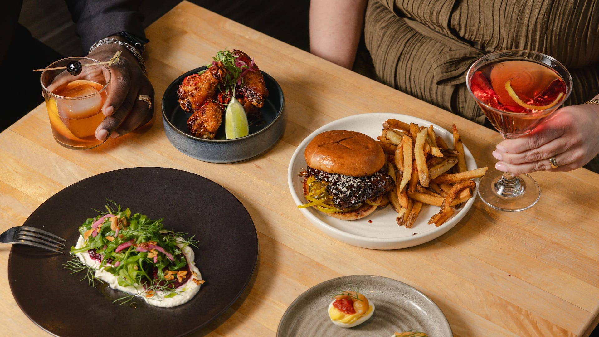 1 of 2 Hyatt Regency Cincinnati Burger Entree And Appetizers