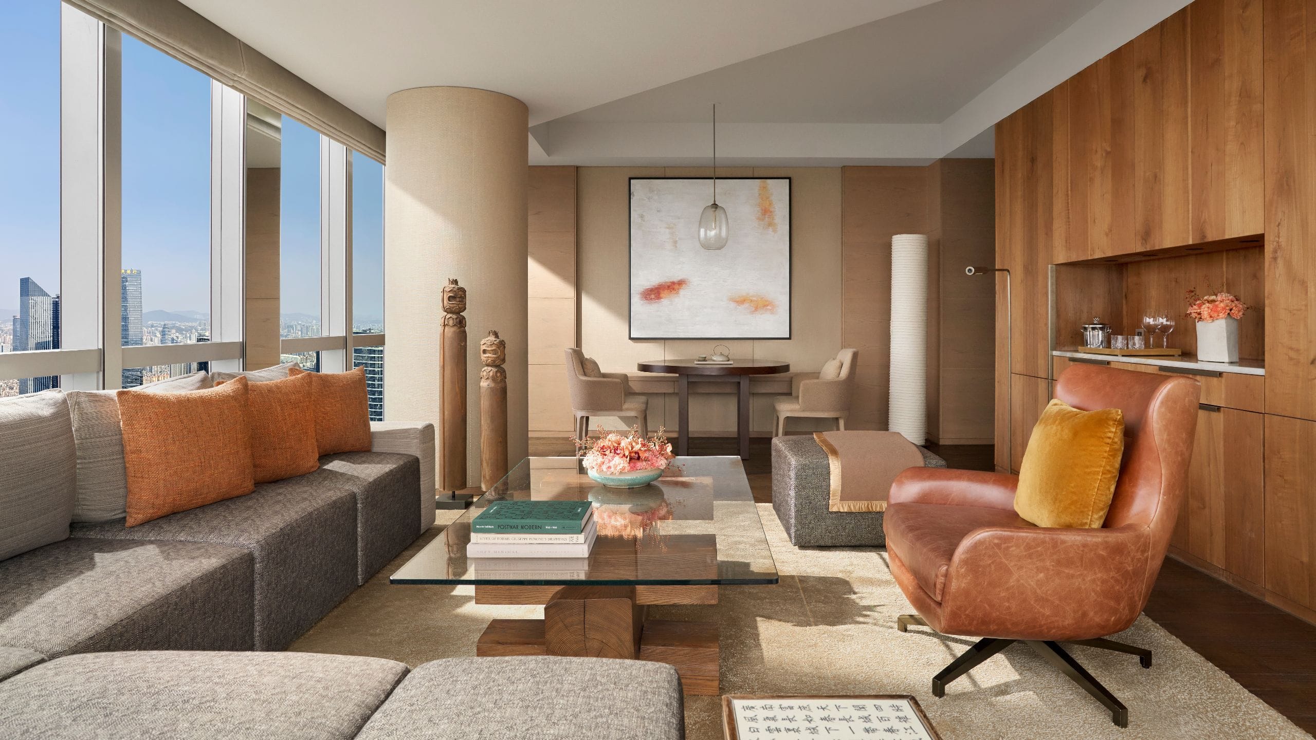 Park Hyatt Guangzhou City View Deluxe Suite Livng Room L Shape