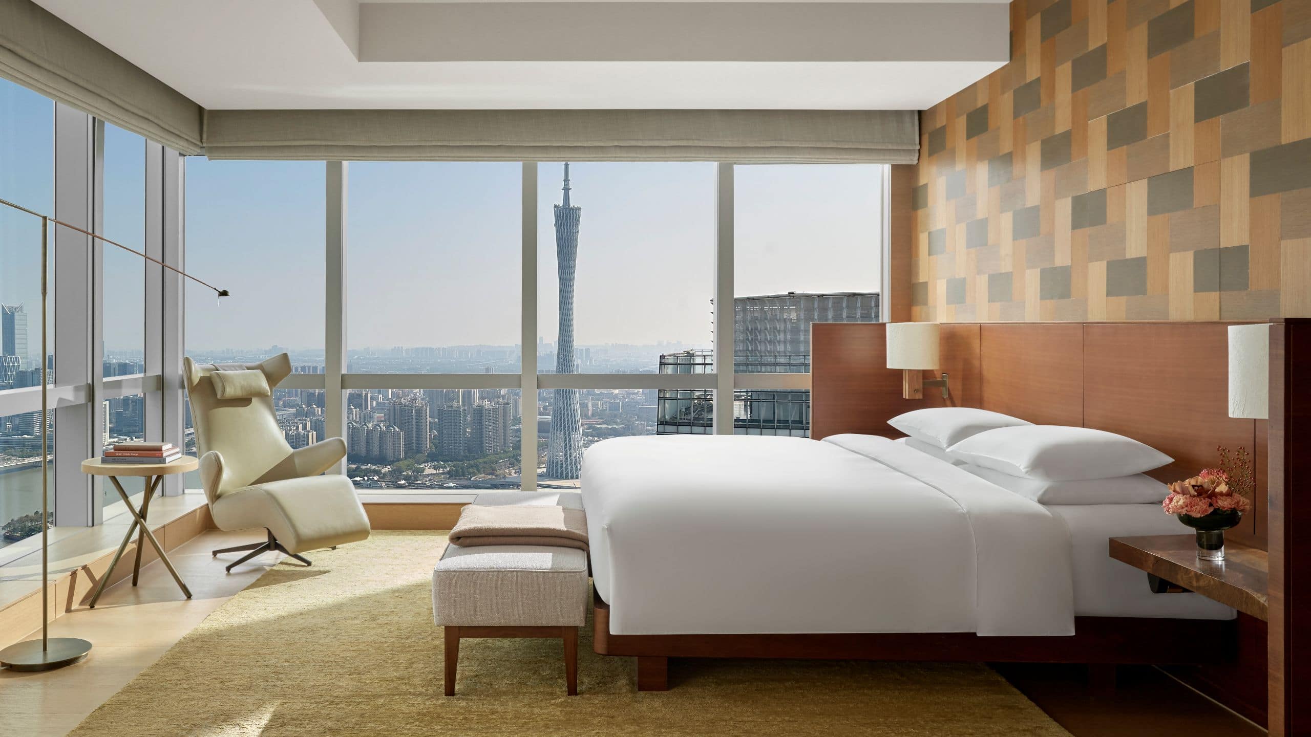 Park Hyatt Guangzhou Tower View Executive Suite Bedroom Setup