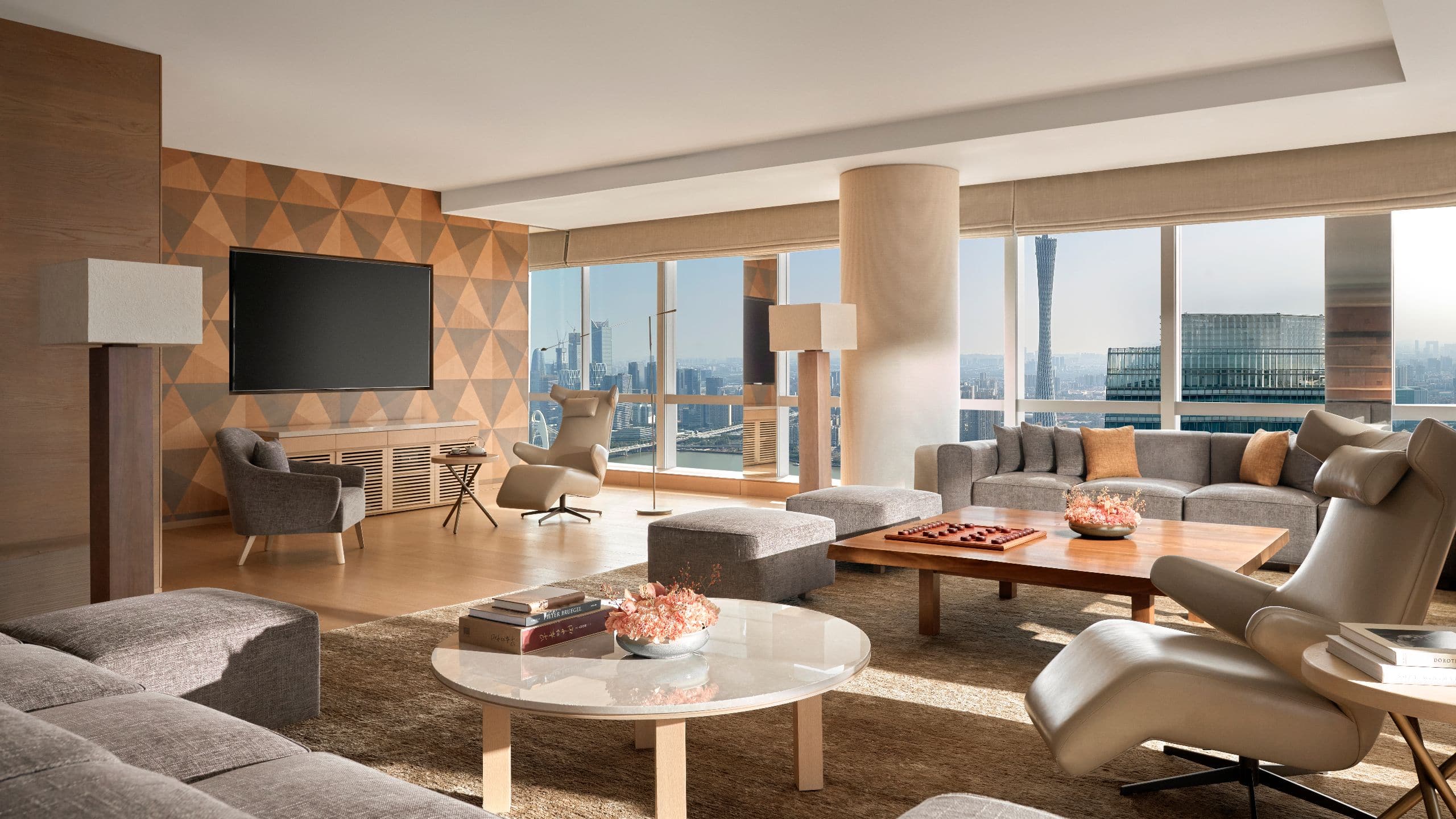Park Hyatt Guangzhou Presidential Suite Lounge Area Tv