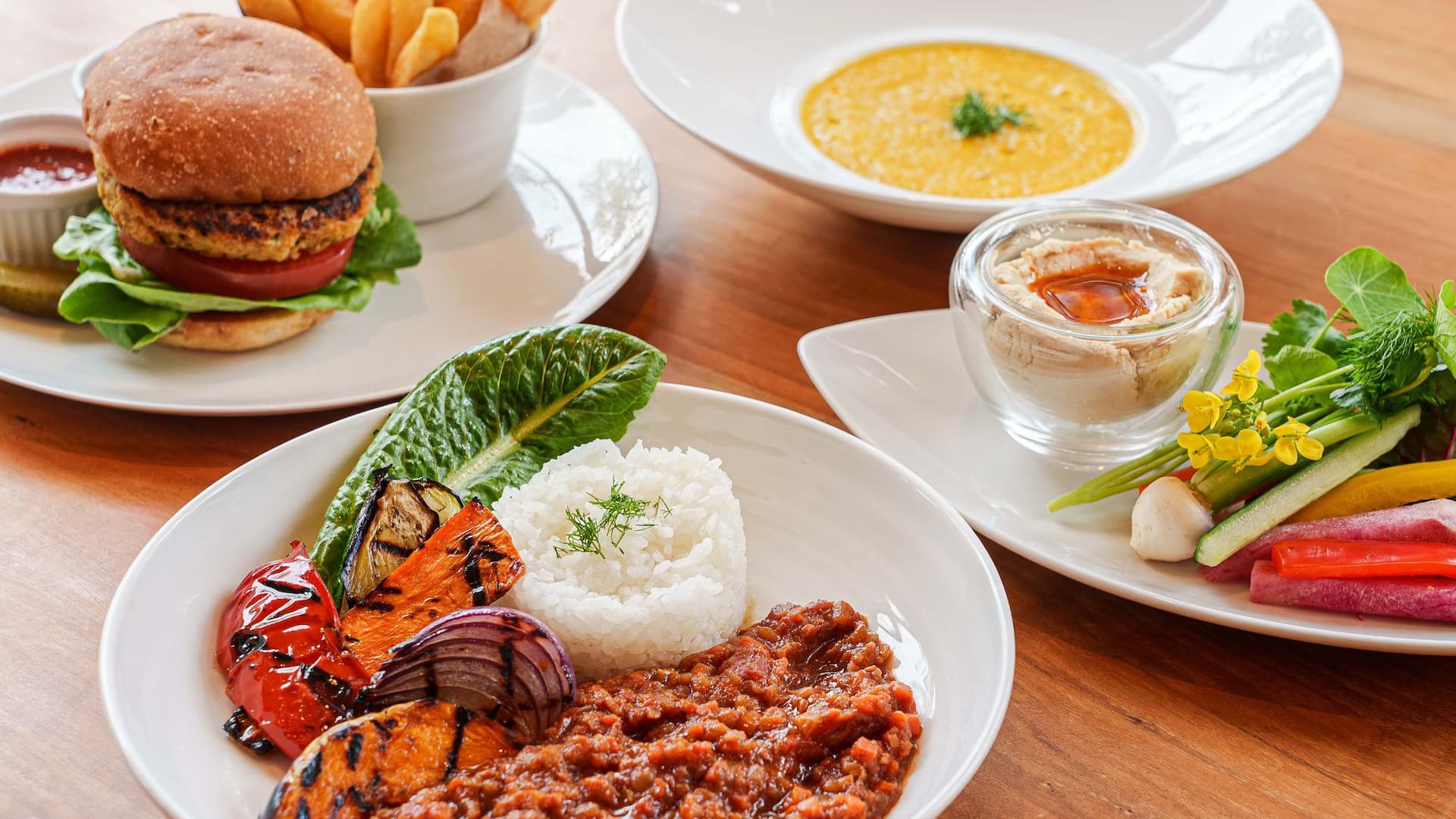 6 of 7 Hyatt Regency Hakone Resort and Spa Western Cuisine Vegan Food Layout