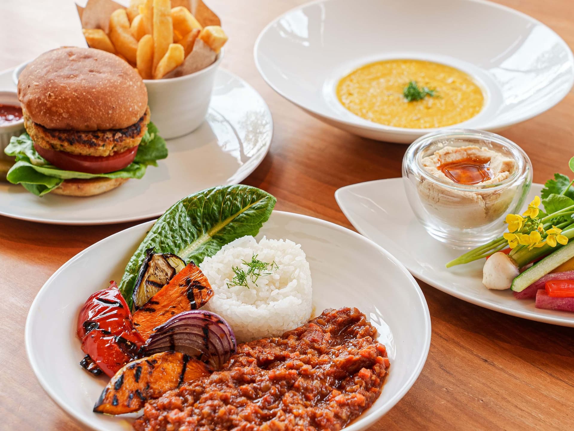 Hyatt Regency Hakone Resort and Spa Western Cuisine Vegan Food Layout