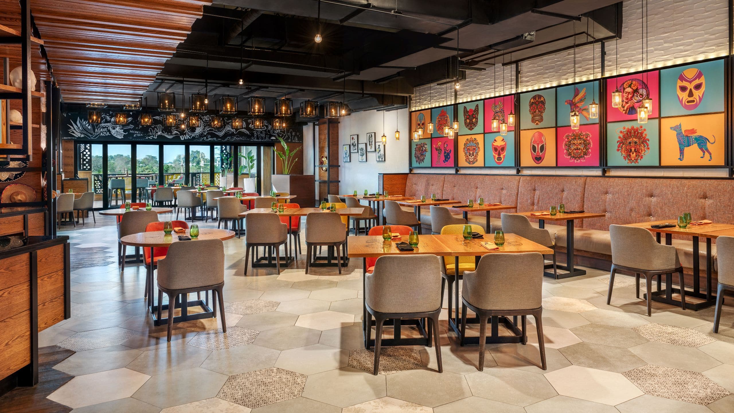 Hyatt Regency Dubai Creek Heights La Tablita Restaurant Interior Seating