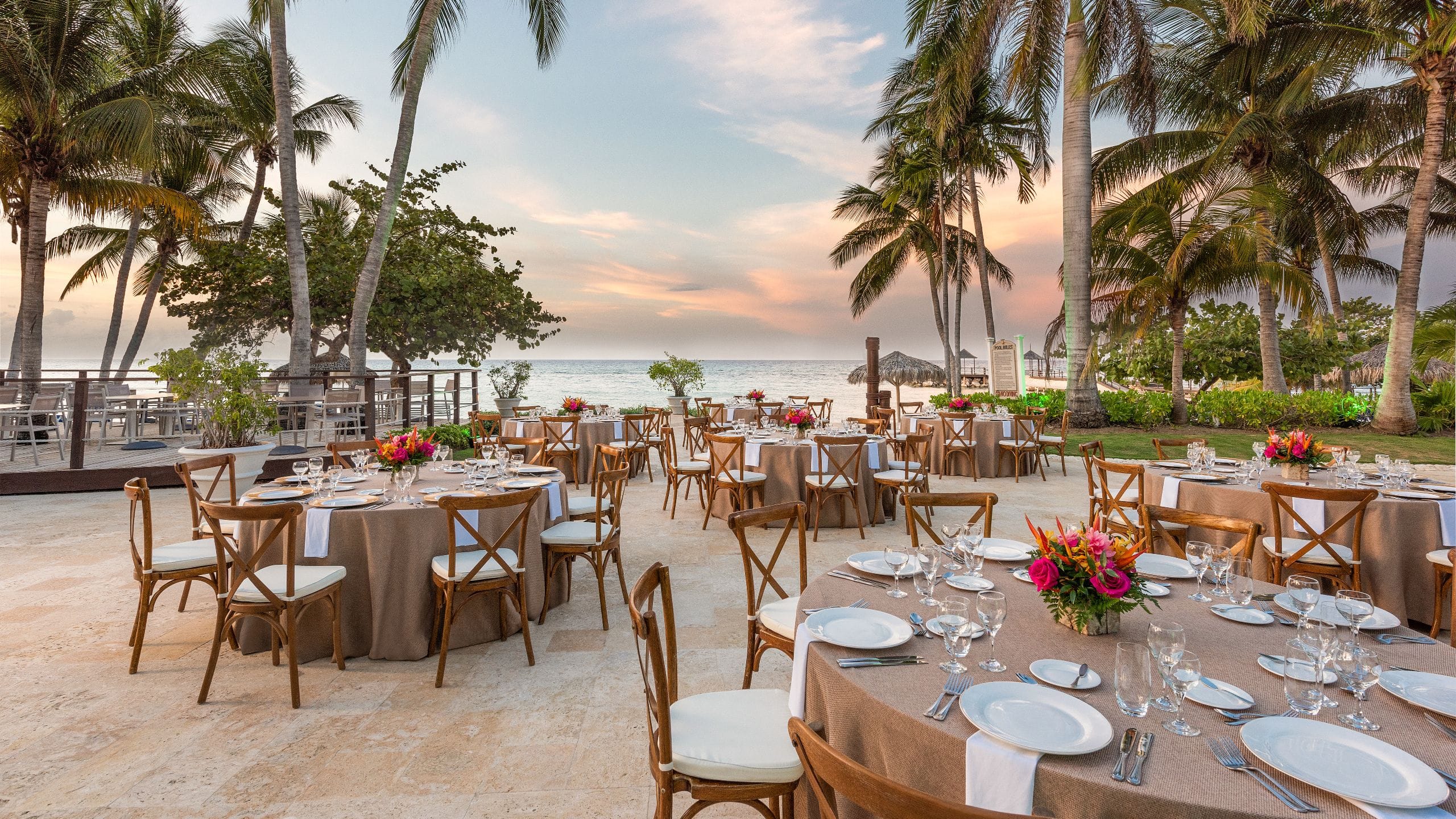 Dreams Rose Hall Wedding Reception Setup Mangoes