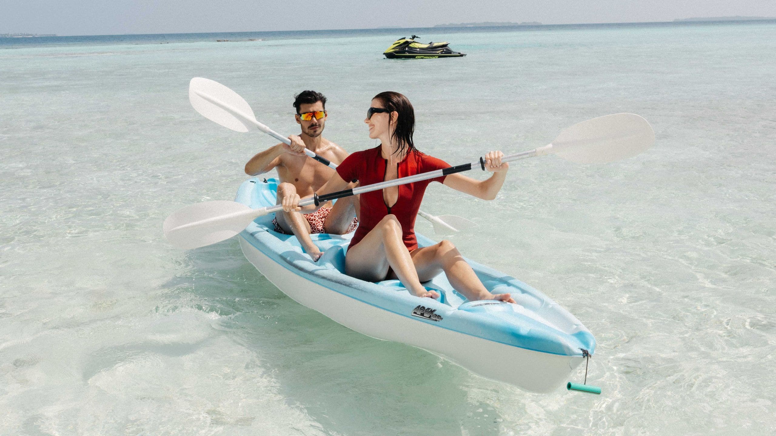 The Standard, Maldives Lifestyle Kayaking Couple