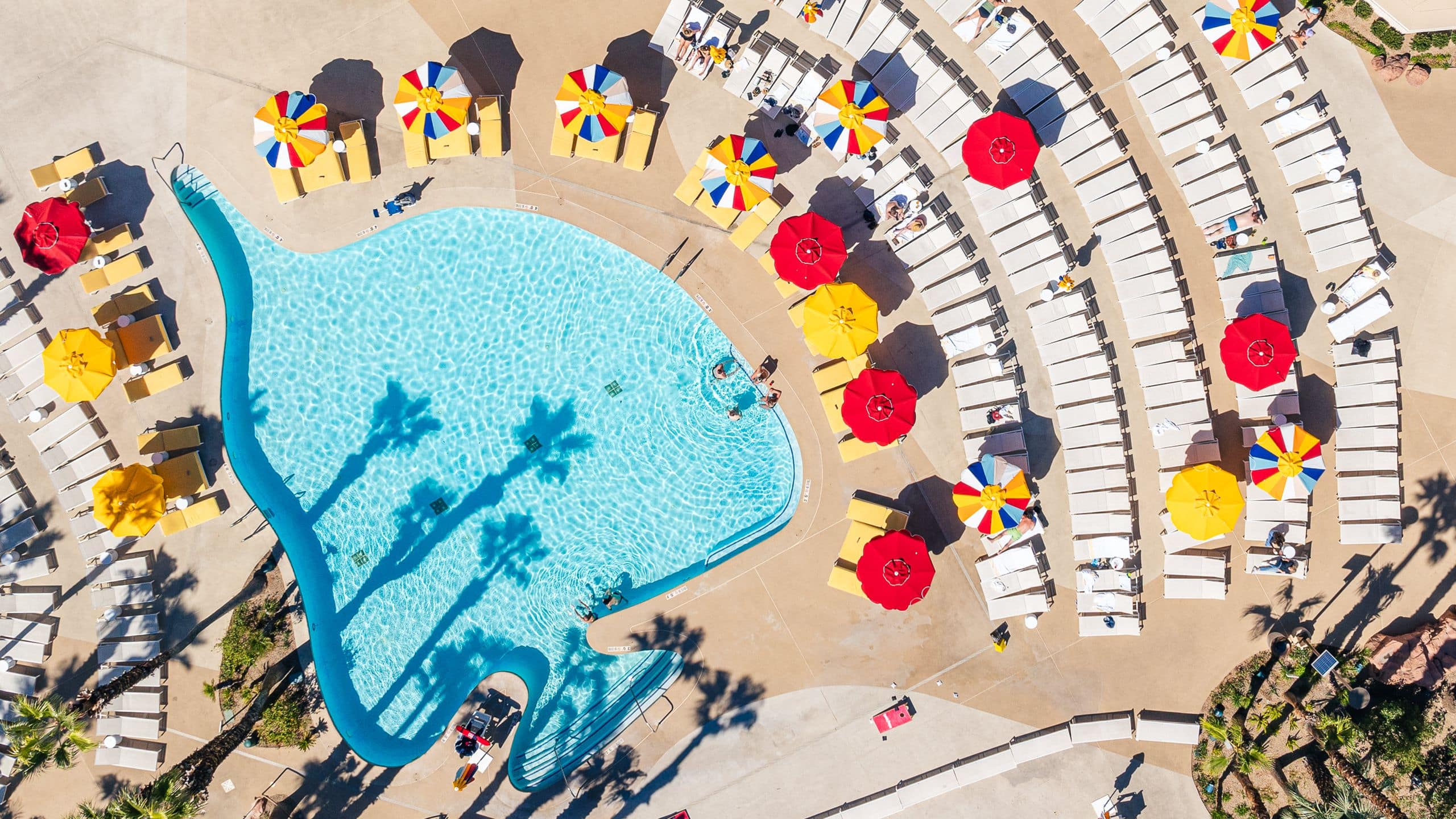 Rio Hotel & Casino Fish Pool Aerial View