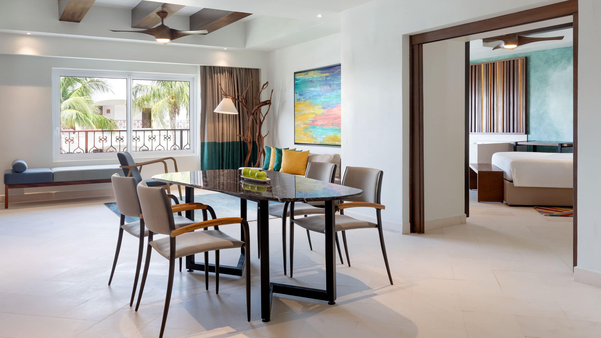 3 of 5 Hyatt Vivid Playa del Carmen One Bedroom Suite King Dining Area