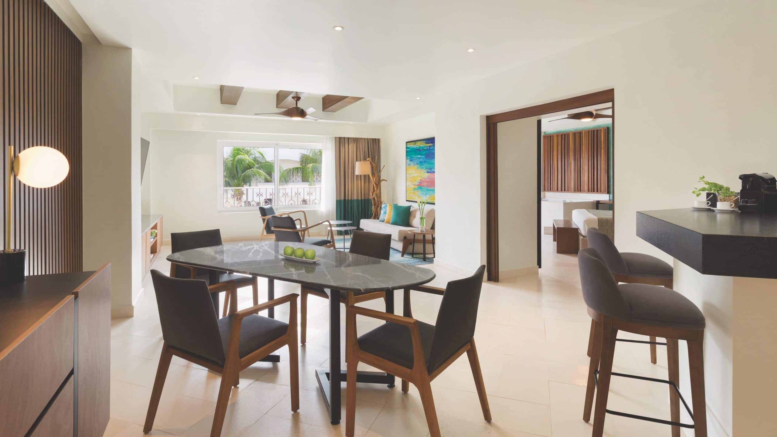 Hyatt Vivid Playa del Carmen One Bedroom Suite King Living Area