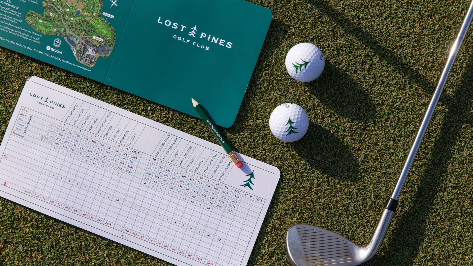 Hyatt Regency Lost Pines Resort and Spa Golf Flatlay Club Balls