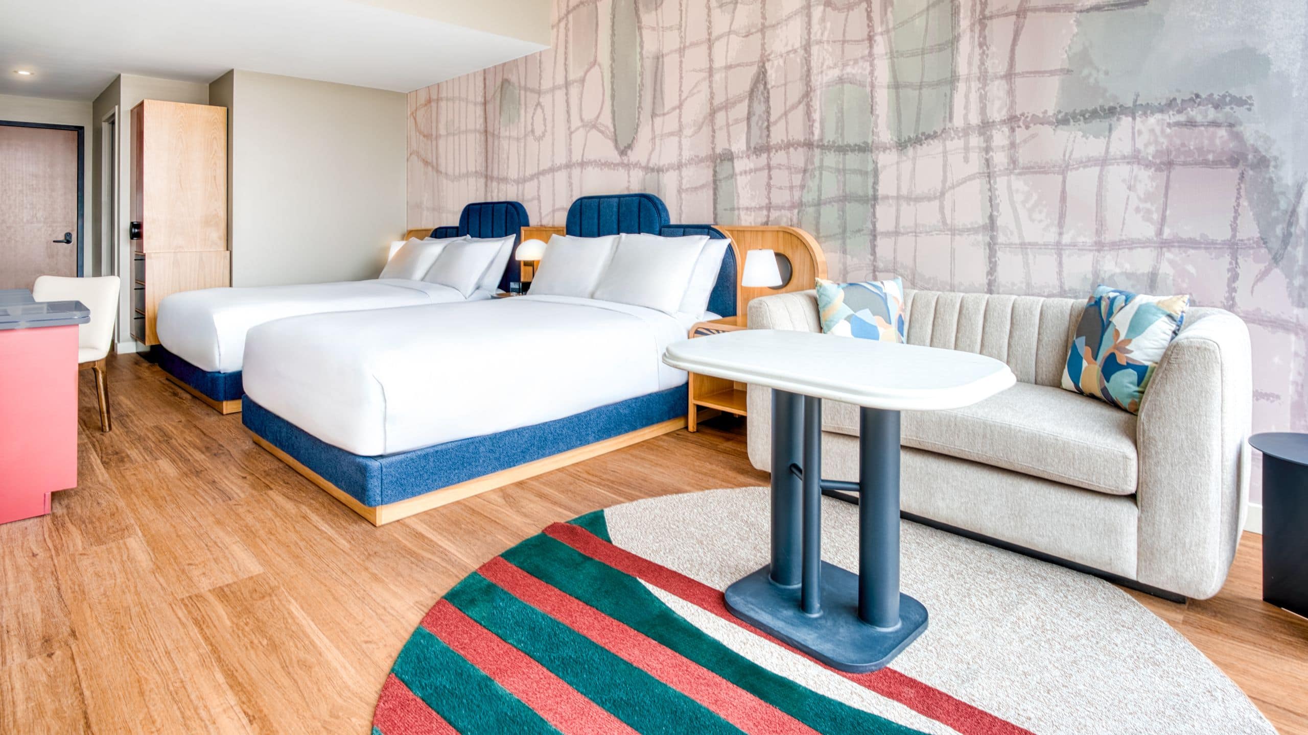 TOOR Hotel Two Queen Beds Deluxe Room Layout