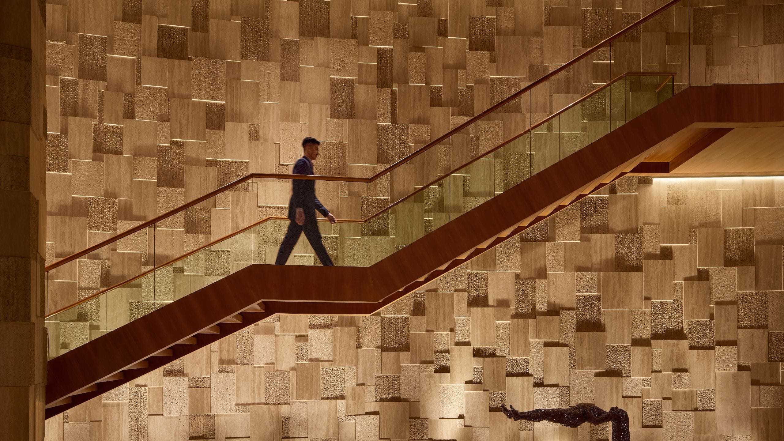 Park Hyatt Chennai Lobby Grand Stairs Guest Walk