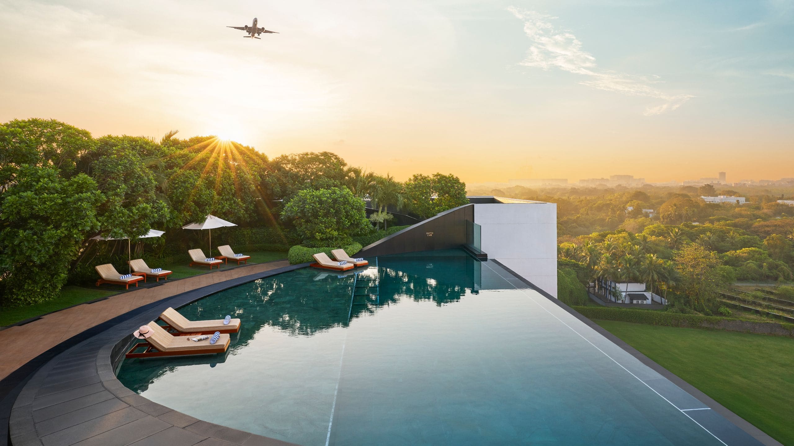 Park Hyatt Chennai Pool Sunrise Flight