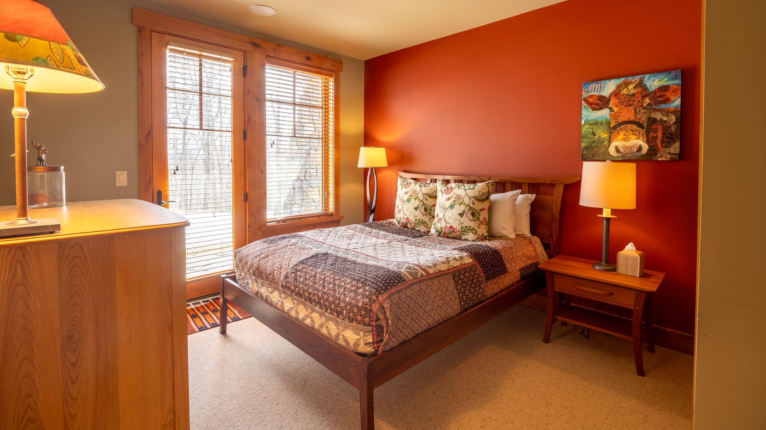 1 of 5 The Lodge at Spruce Peak Mountain Cabin Bedroom