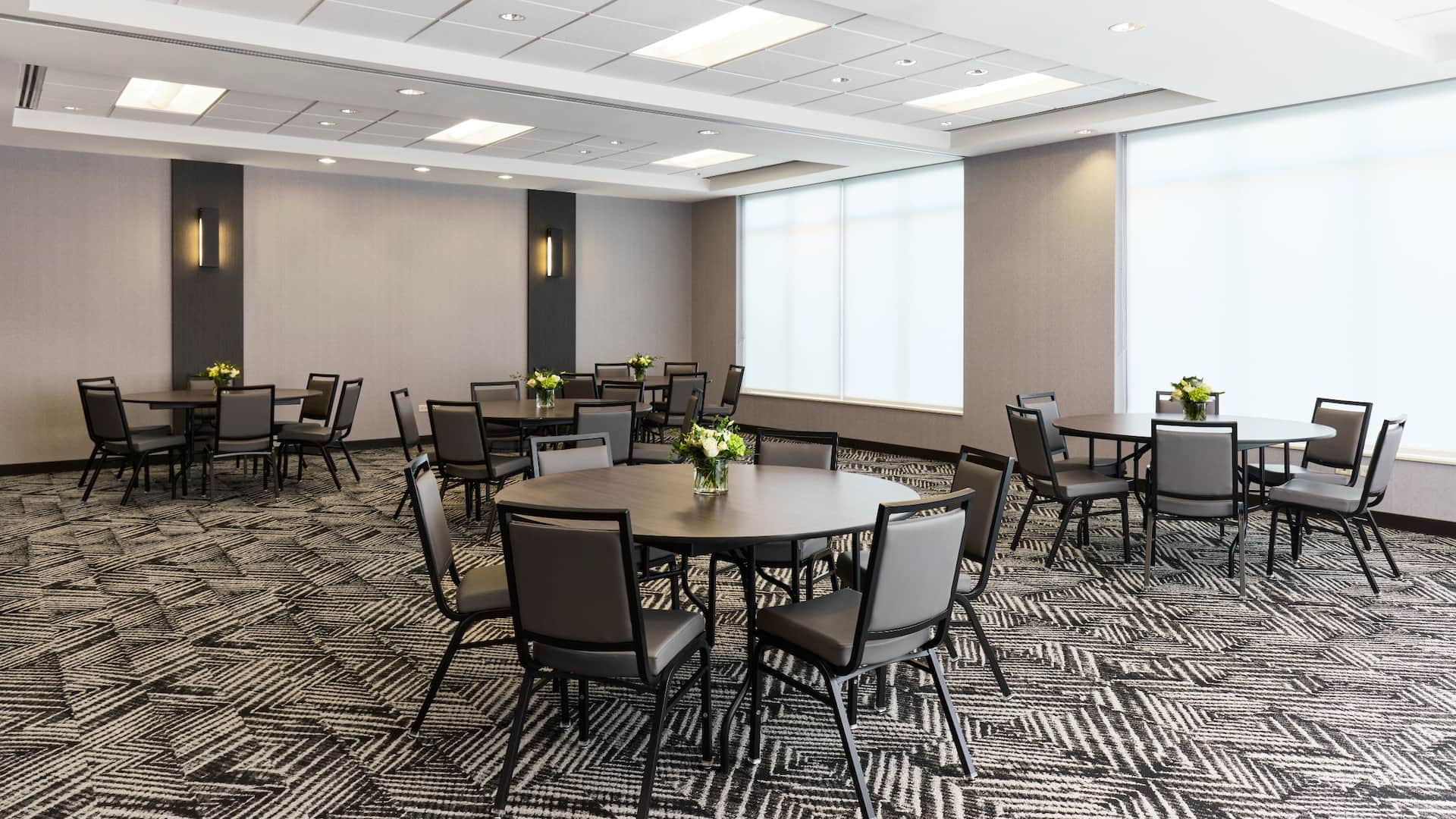 Hyatt Place New York/Yonkers Meeting Room Rounds Angle With Flowers