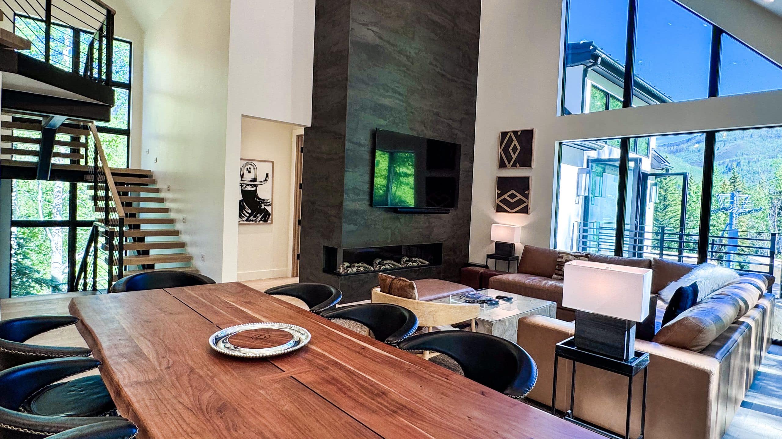 Vail Residences at Cascade Village Haven Dining Room Living Room Stairs