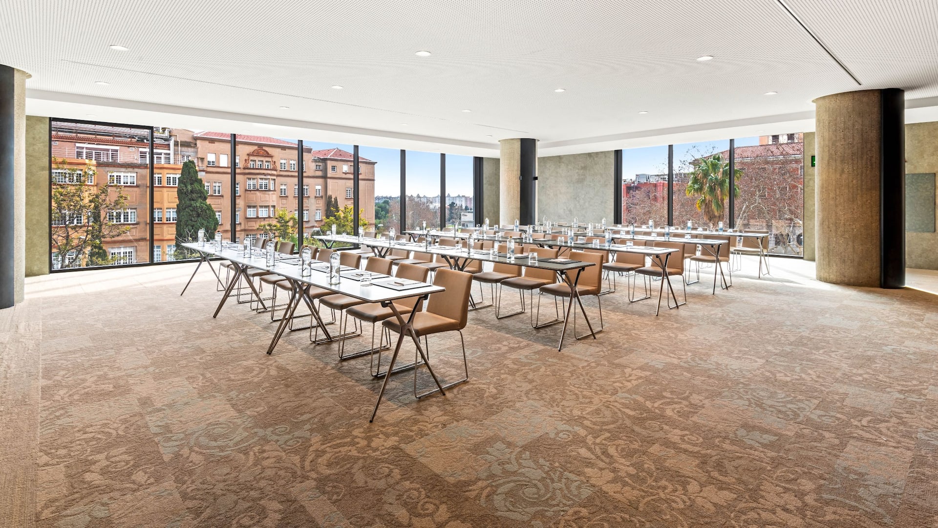 6 of 8 Grand Hyatt Barcelona Apartment Classroom Set Up Left View
