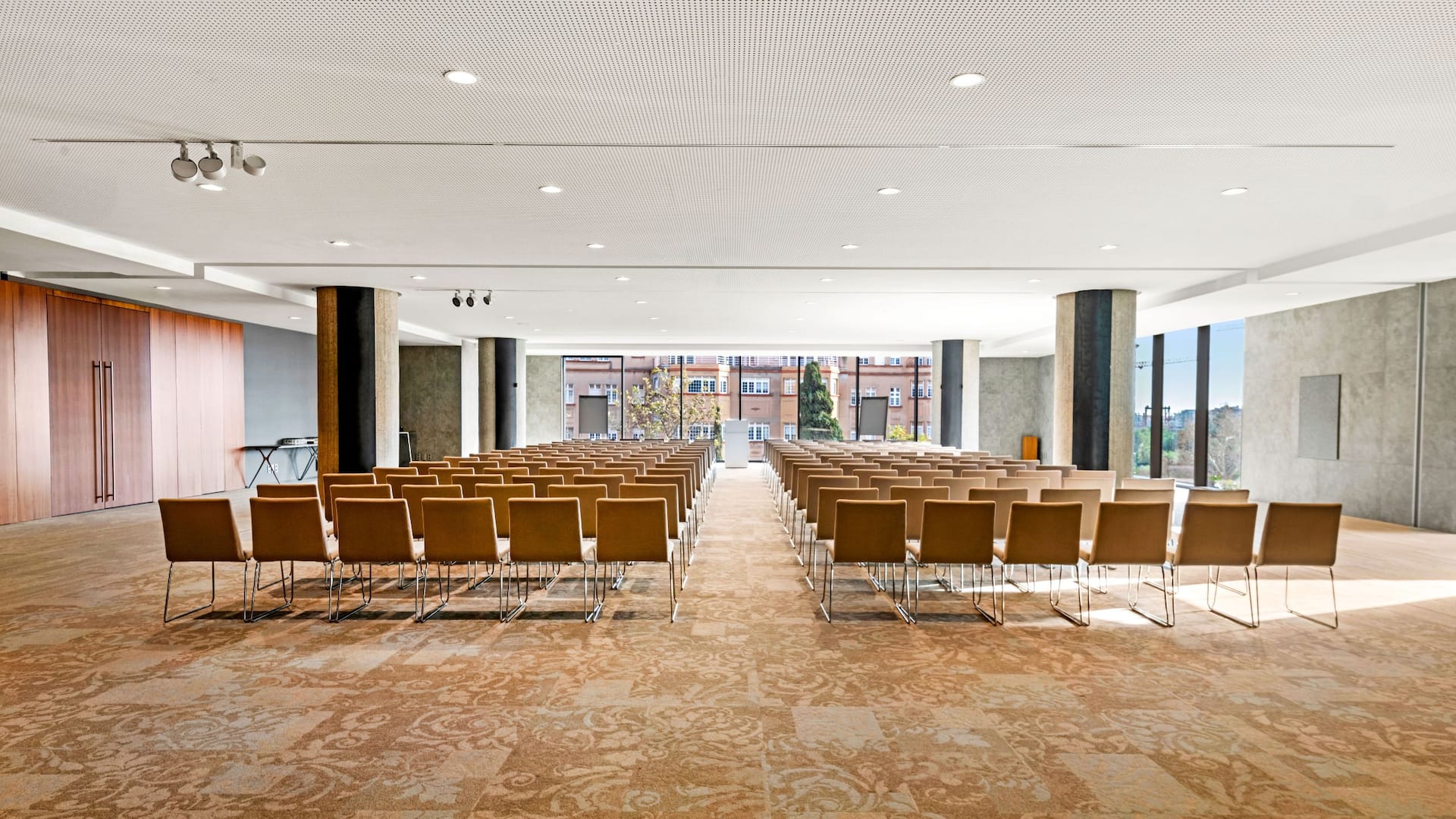 7 of 8 Grand Hyatt Barcelona Apartment Theater Set Up Back View