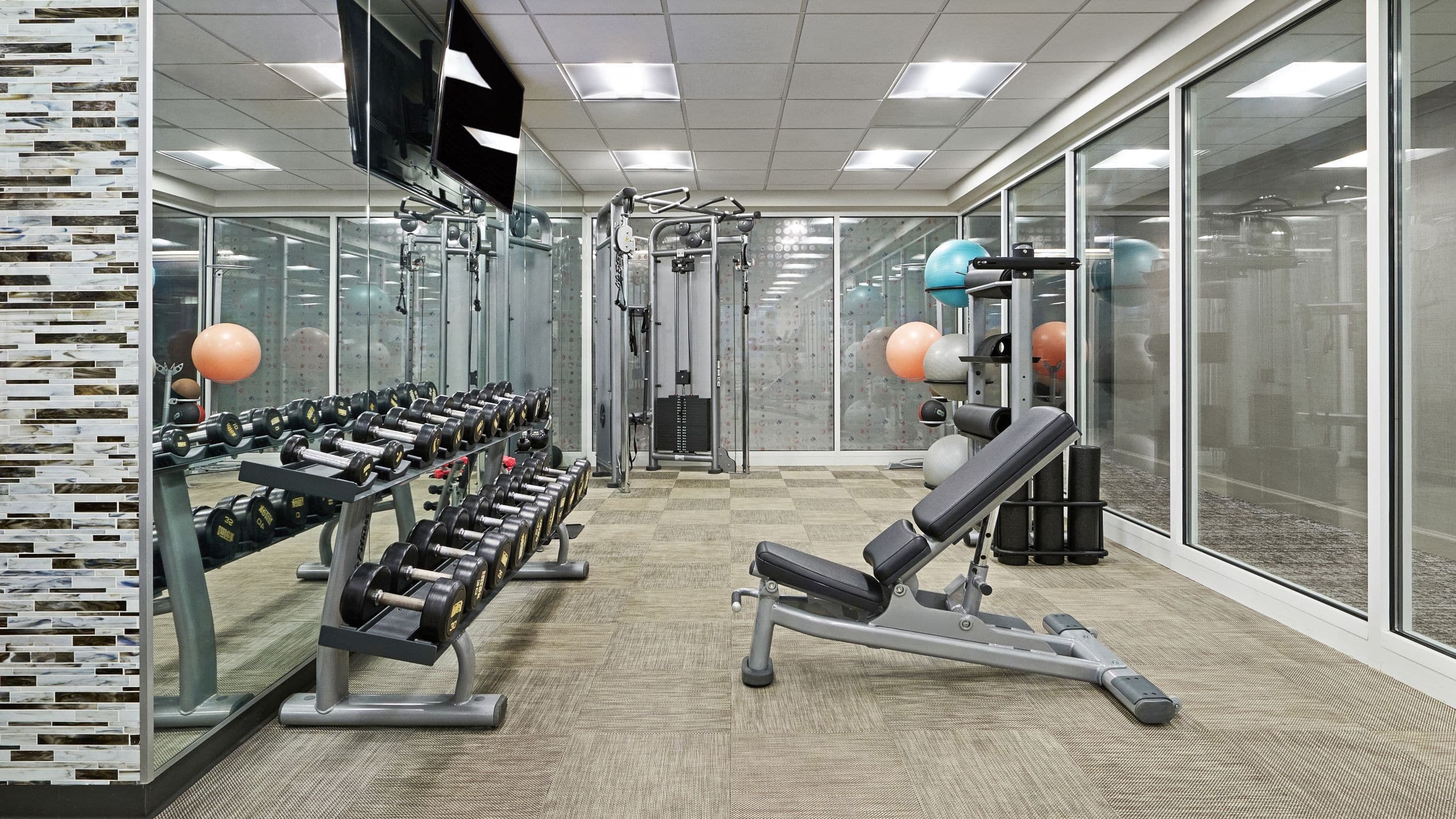 Hyatt Centric Chicago Magnificent Mile Health Club Free Weights