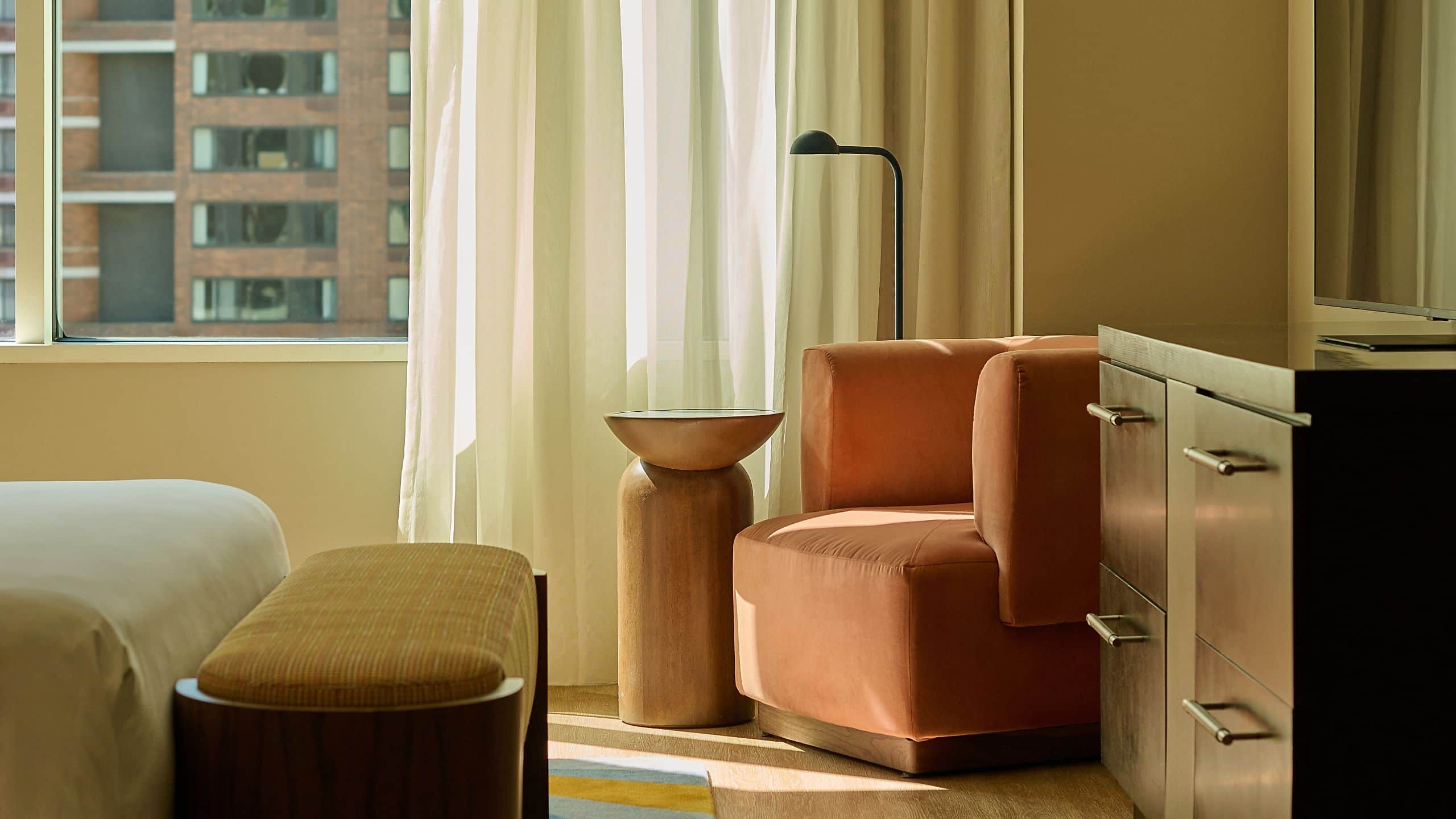 2 of 4 Hyatt Centric Chicago Magnificent Mile Executive King Suite Bedroom Sitting Area