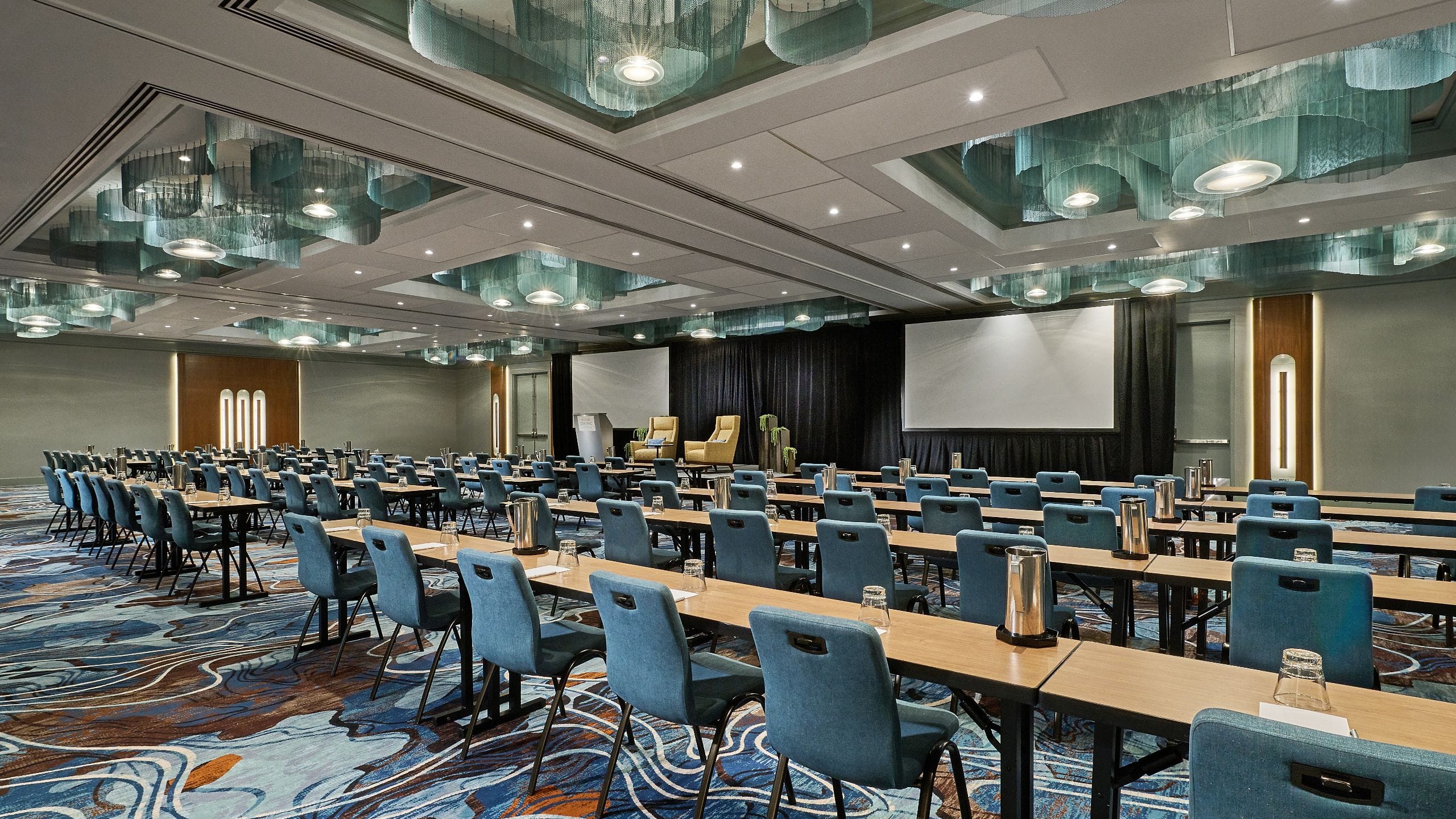 Hyatt Centric Chicago Magnificent Mile Grand Ballroom Classroom Setup Entrance View