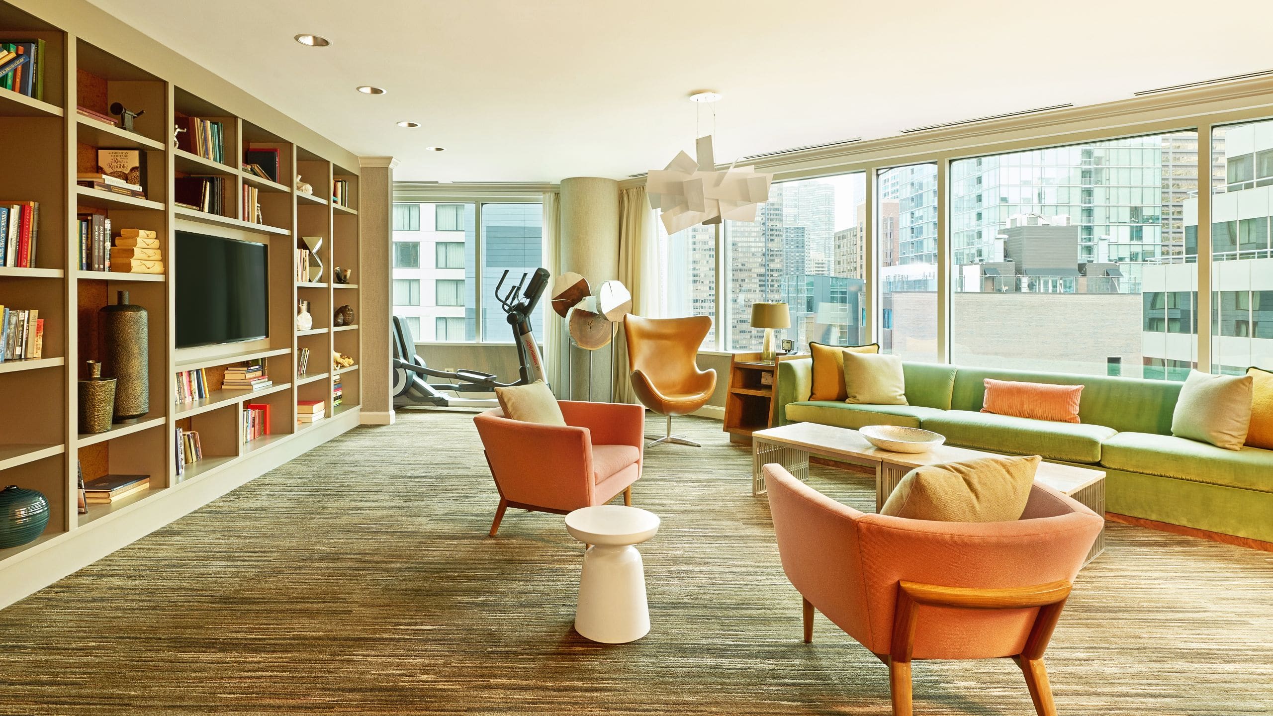 2 of 3 Hyatt Centric Chicago Magnificent Mile Presidential Couch And Entertainment