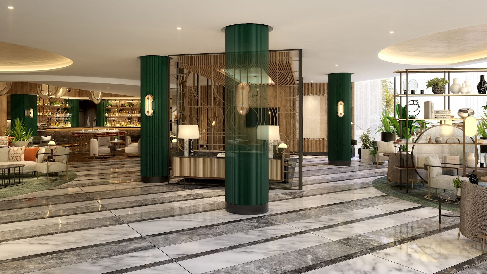 1 of 1 Hyatt Regency London Olympia Hotel Lobby With The Bar